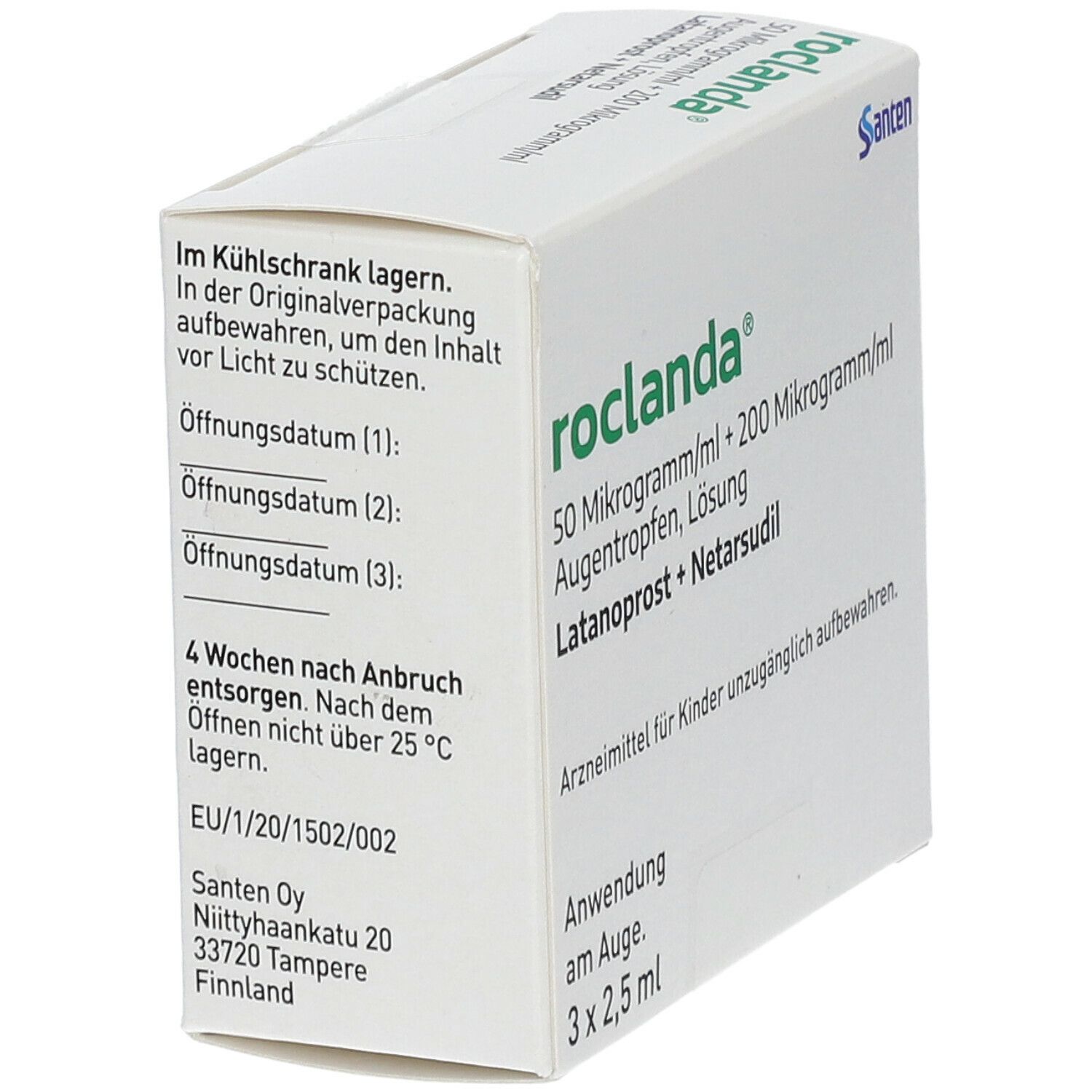 Roclanda 50 µg/ml + 200 Augentropfen Lösung 3x2,5 ml