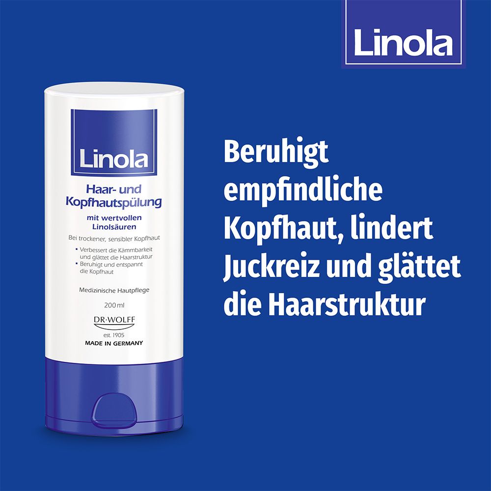 Linola Haar- und Kopfhautspülung - Pflege-Spülung für trockene und empfindliche Kopfhaut