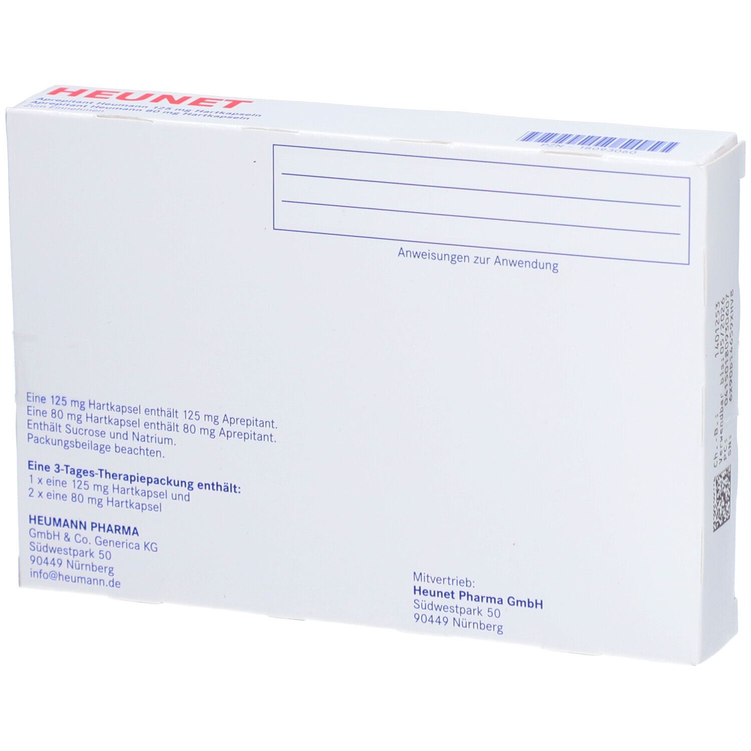 APREPITANT Heumann 125 mg/80 mg Hartkapseln Heunet