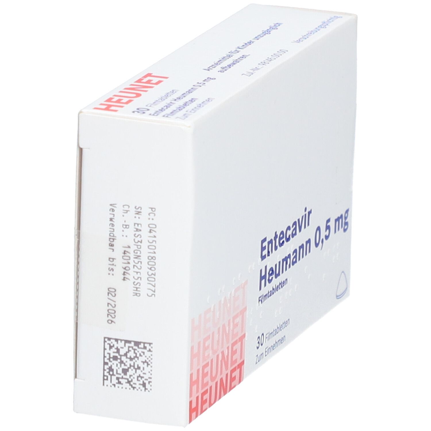 Entecavir Heumann 0,5 mg Filmtabletten Heunet 30 St