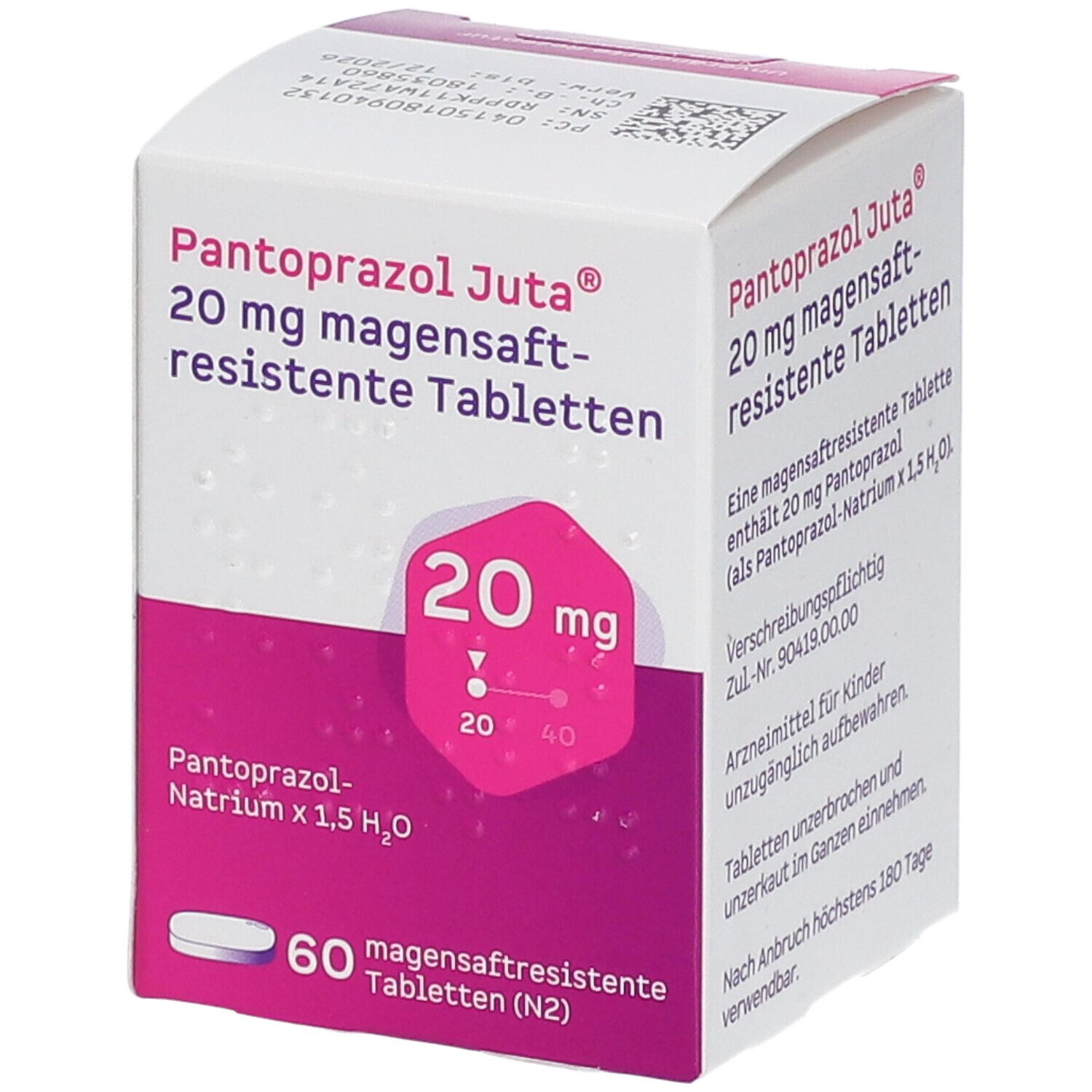 PANTOPRAZOL Juta 20 mg magensaftres.Tabletten