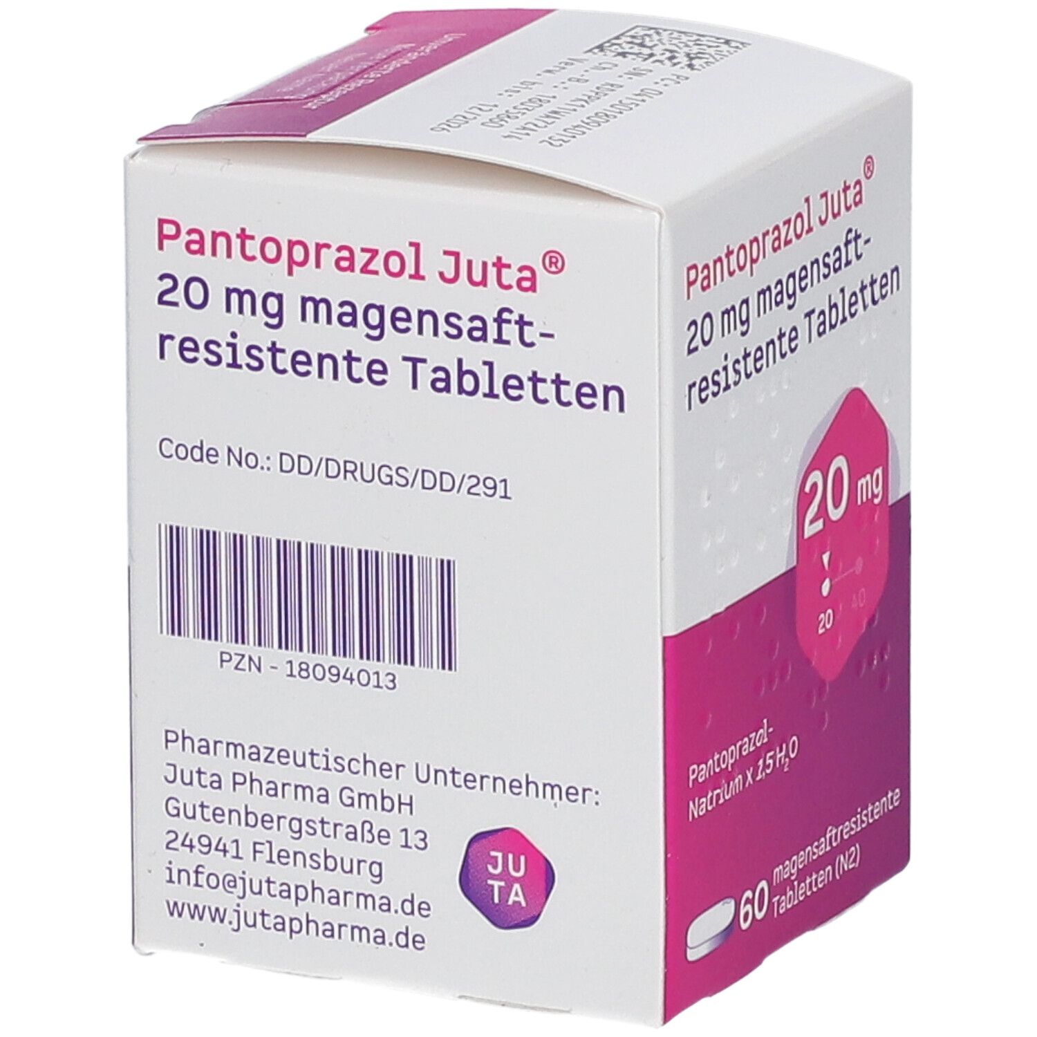 PANTOPRAZOL Juta 20 mg magensaftres.Tabletten