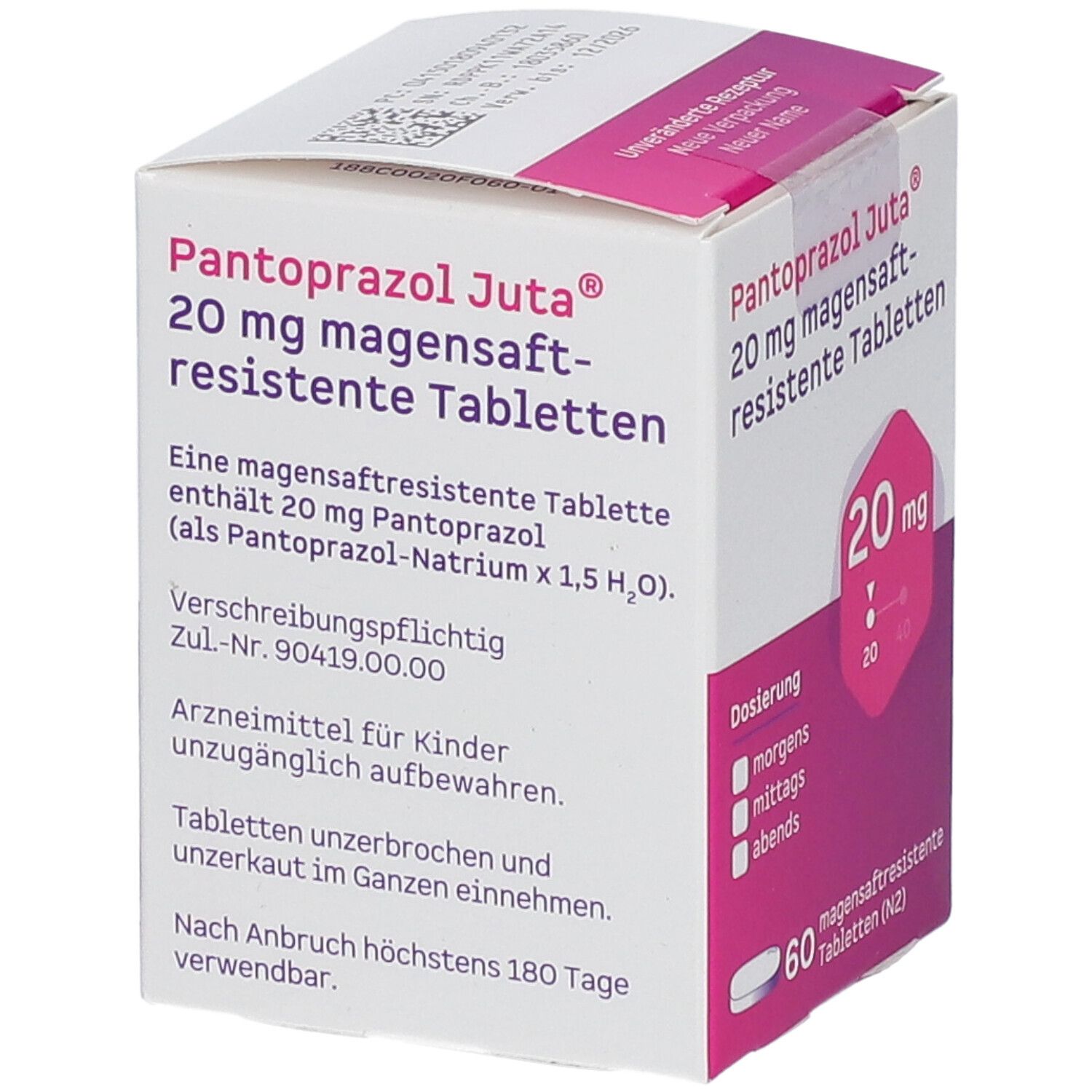 PANTOPRAZOL Juta 20 mg magensaftres.Tabletten