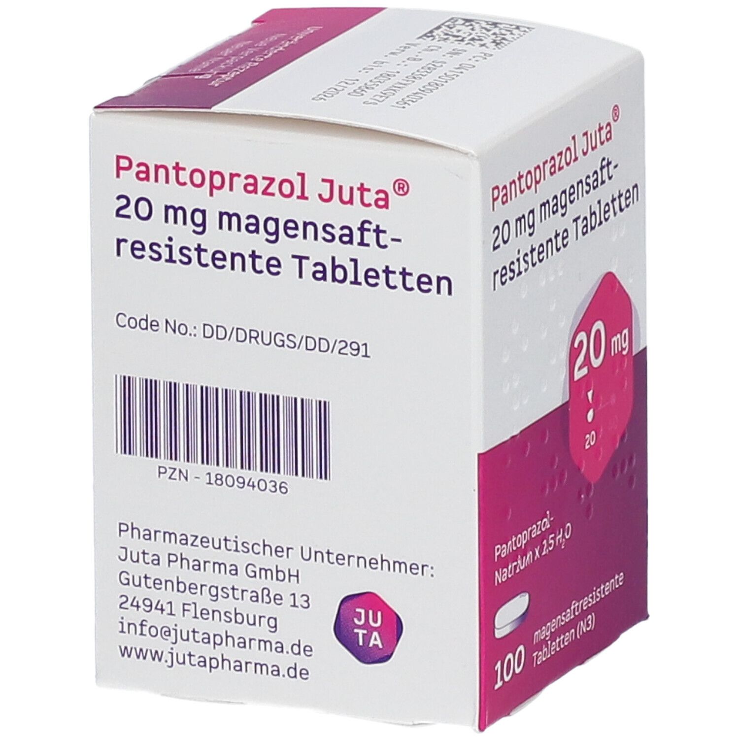 PANTOPRAZOL Juta 20 mg magensaftres.Tabletten