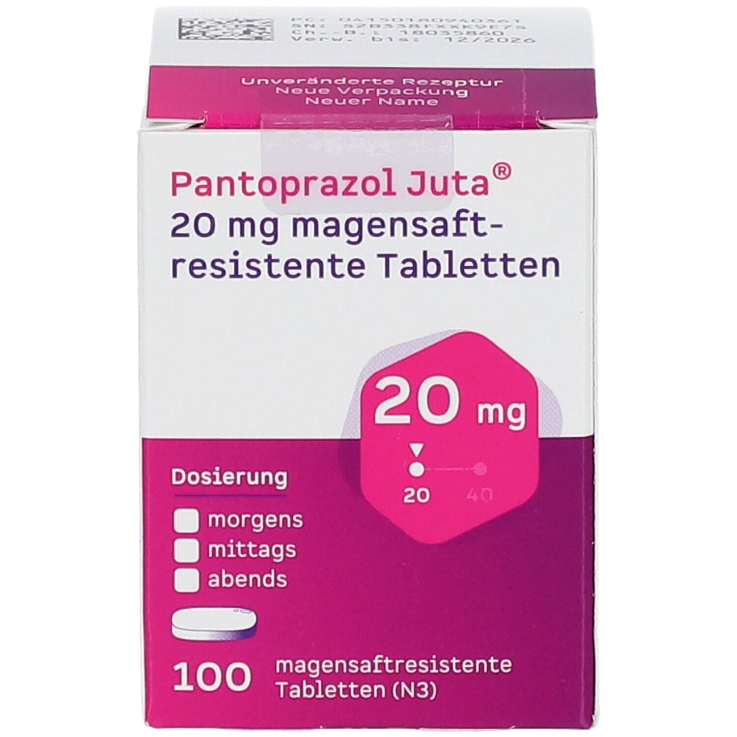 PANTOPRAZOL Juta 20 mg magensaftres.Tabletten