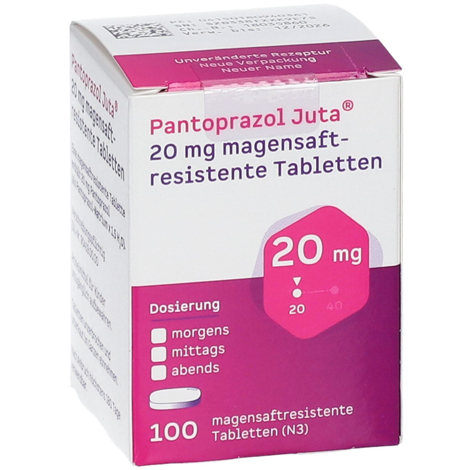 PANTOPRAZOL Juta 20 mg magensaftres.Tabletten