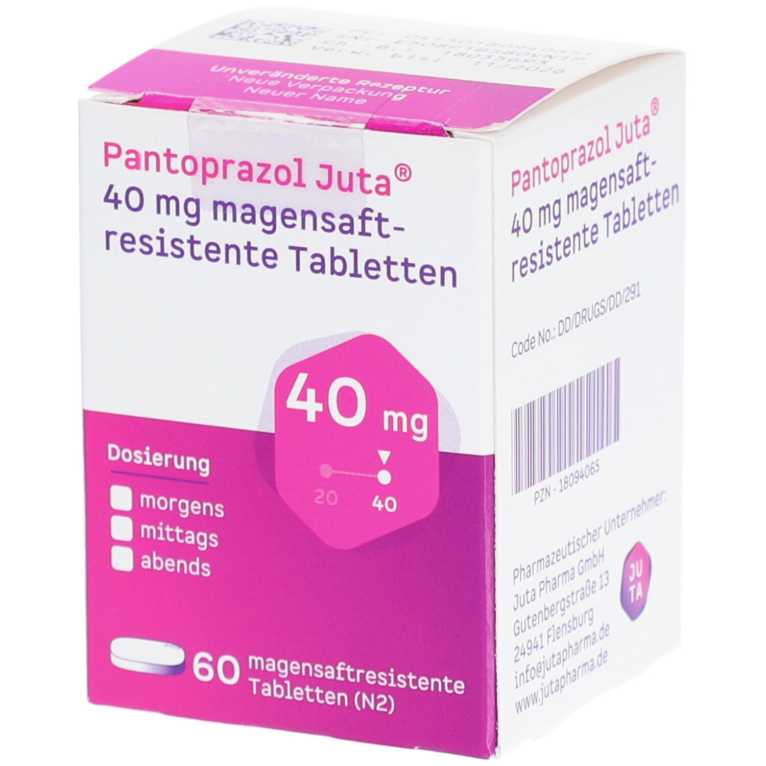 PANTOPRAZOL Juta 40 mg magensaftres.Tabletten