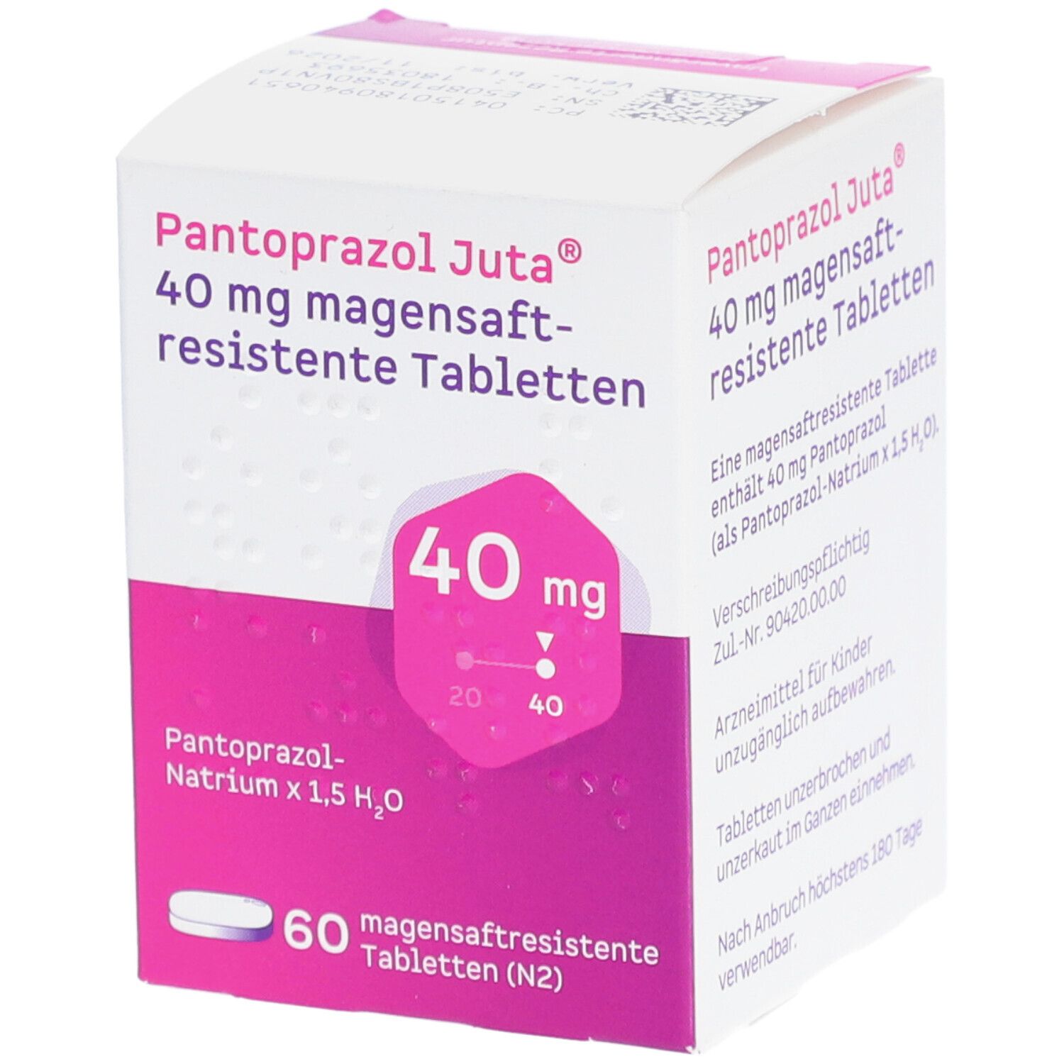 PANTOPRAZOL Juta 40 mg magensaftres.Tabletten