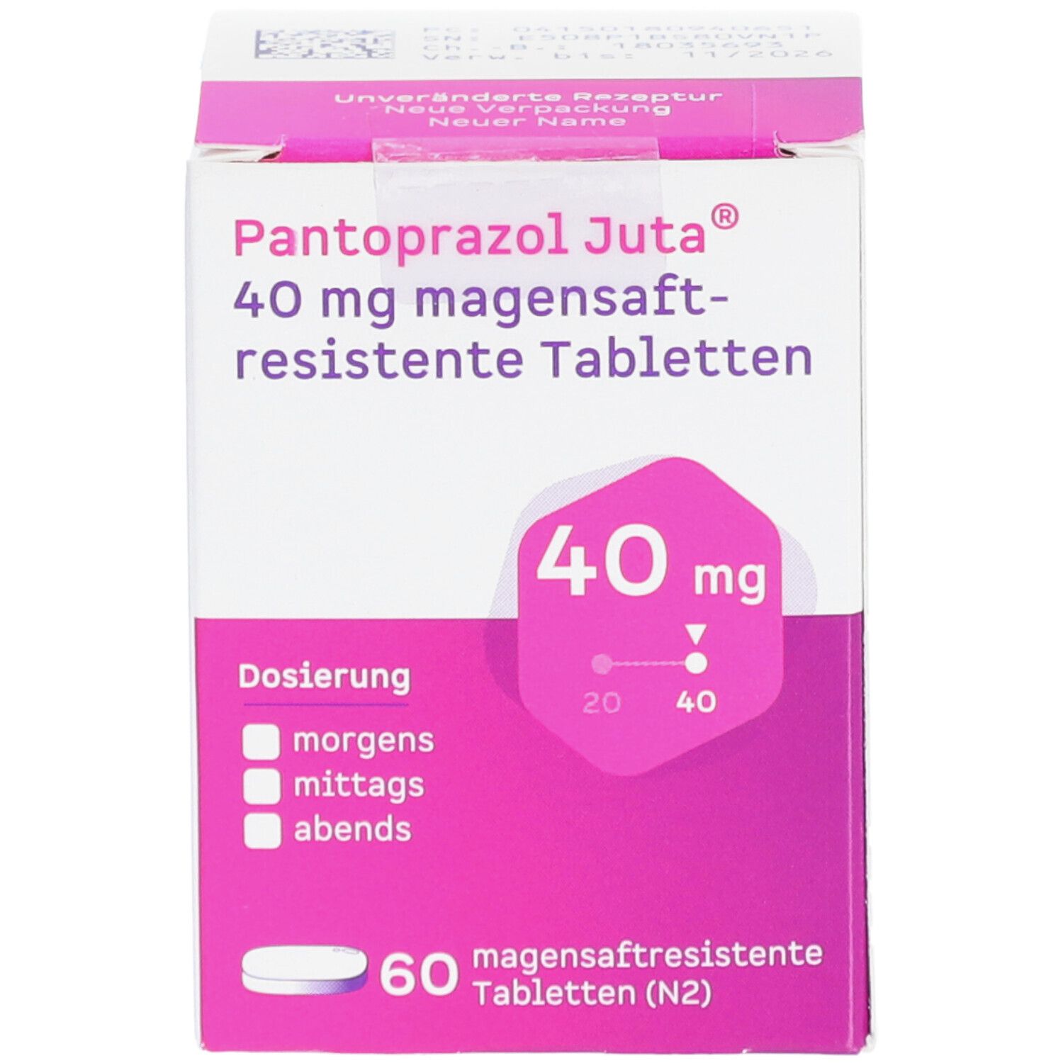 PANTOPRAZOL Juta 40 mg magensaftres.Tabletten