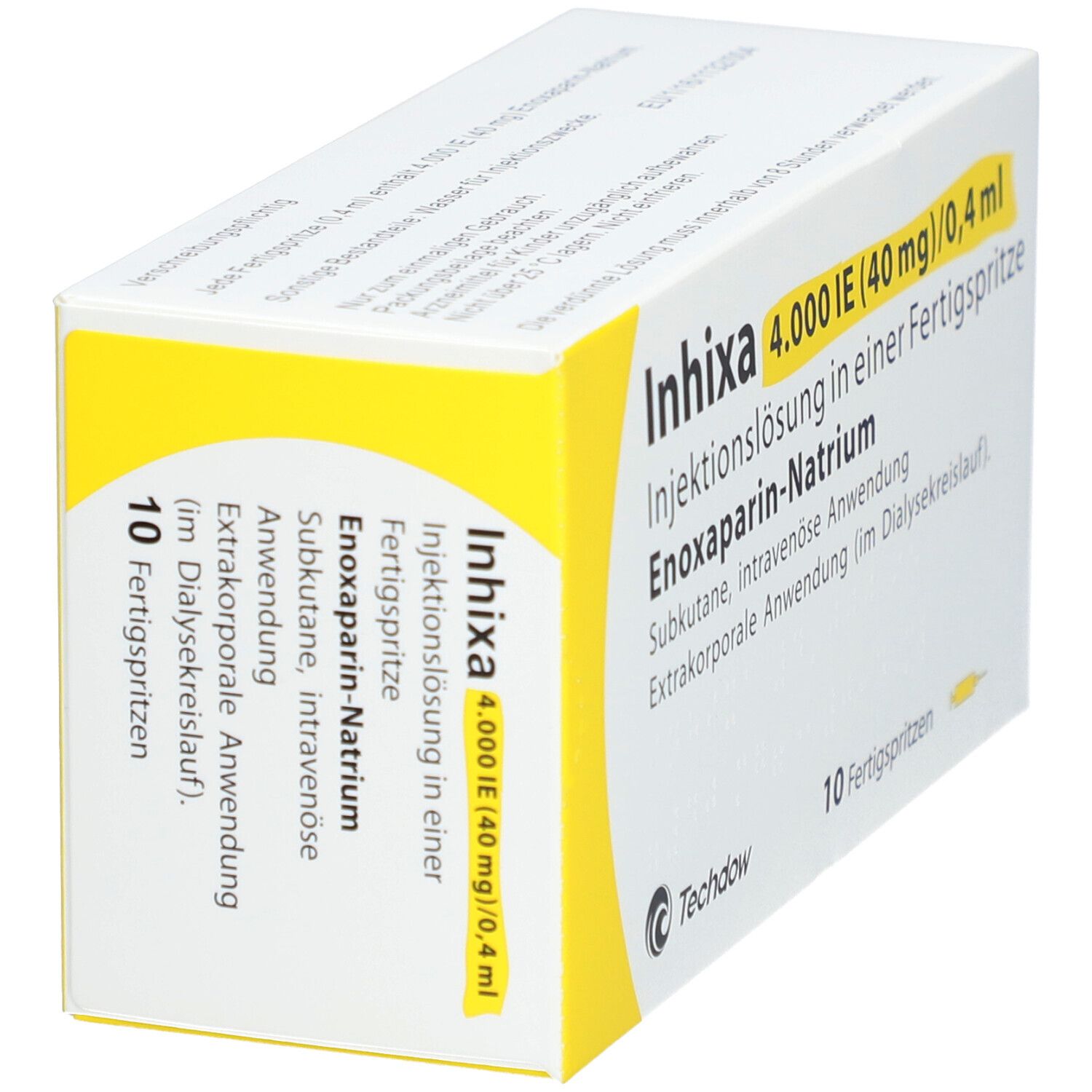 Inhixa 4.000 I.e. 40 mg/0,4 ml Inj.-Lsg.i.e.F.-Sp. 10 St Infusionsemulsion