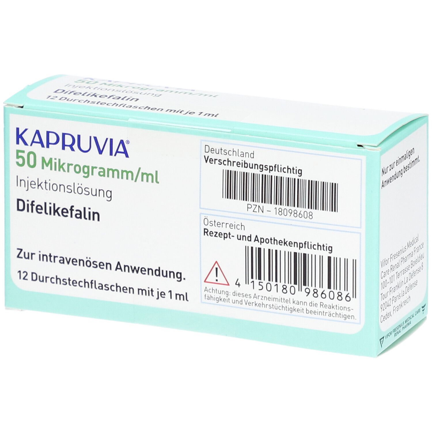 KAPRUVIA 50 Mikrogramm/ml Injektionslösung Dsfl.