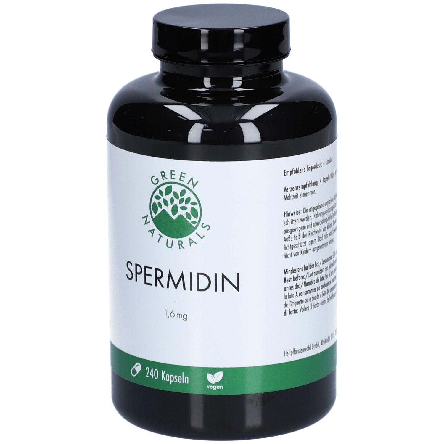 Green Naturals Spermidine 1,6 mg vegan 240 pc(s) - shop-apotheke.ch