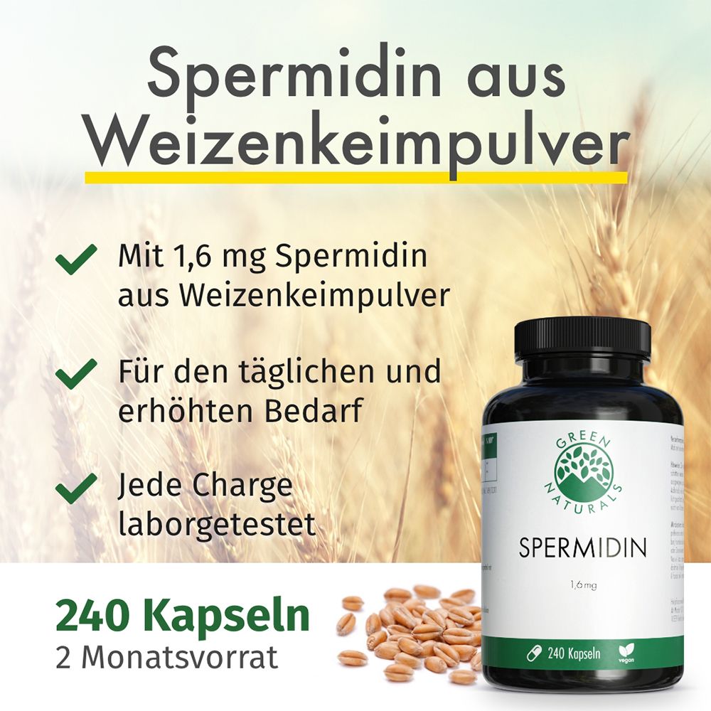 Green Naturals Spermidin 1,6 mg vegan Kapseln