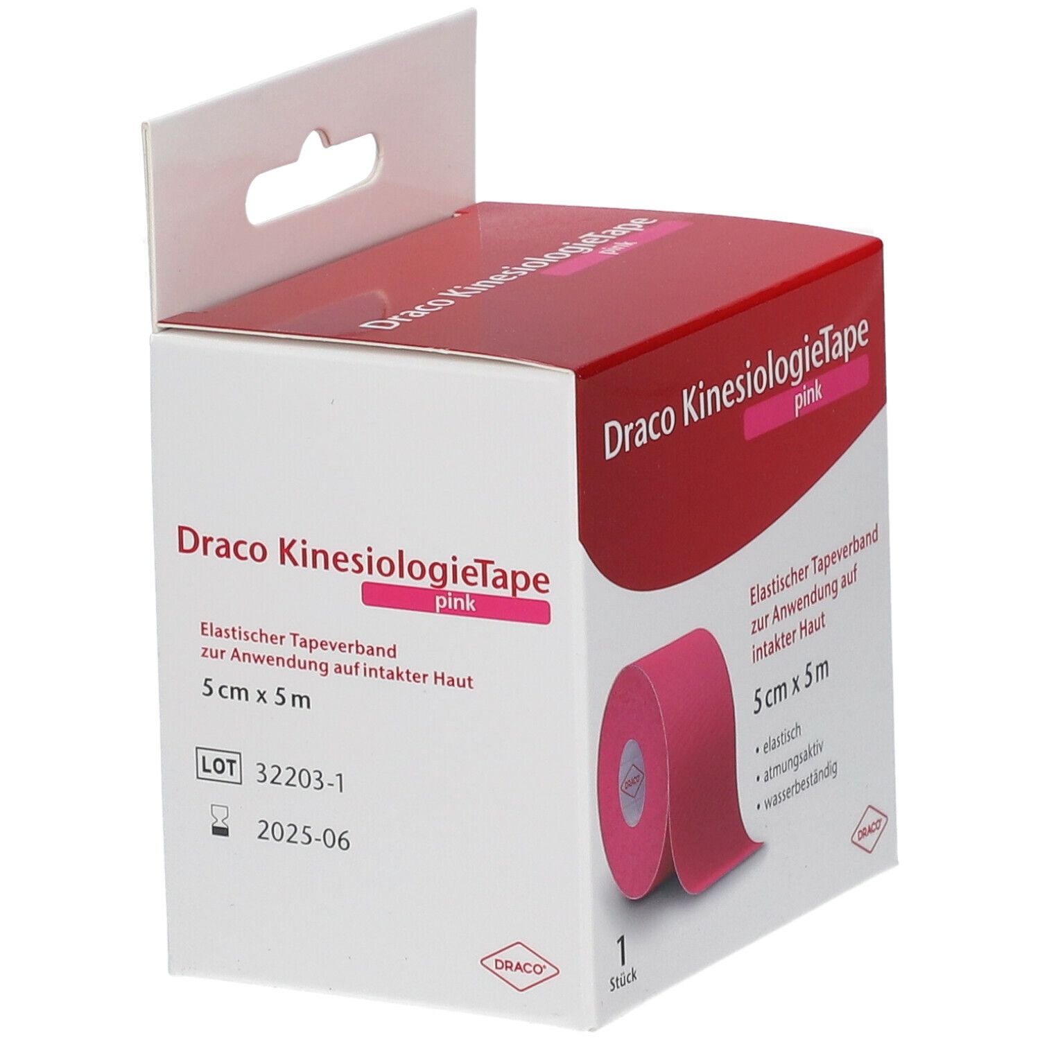 Draco Kinesiologietape 5 cmx5 m pink