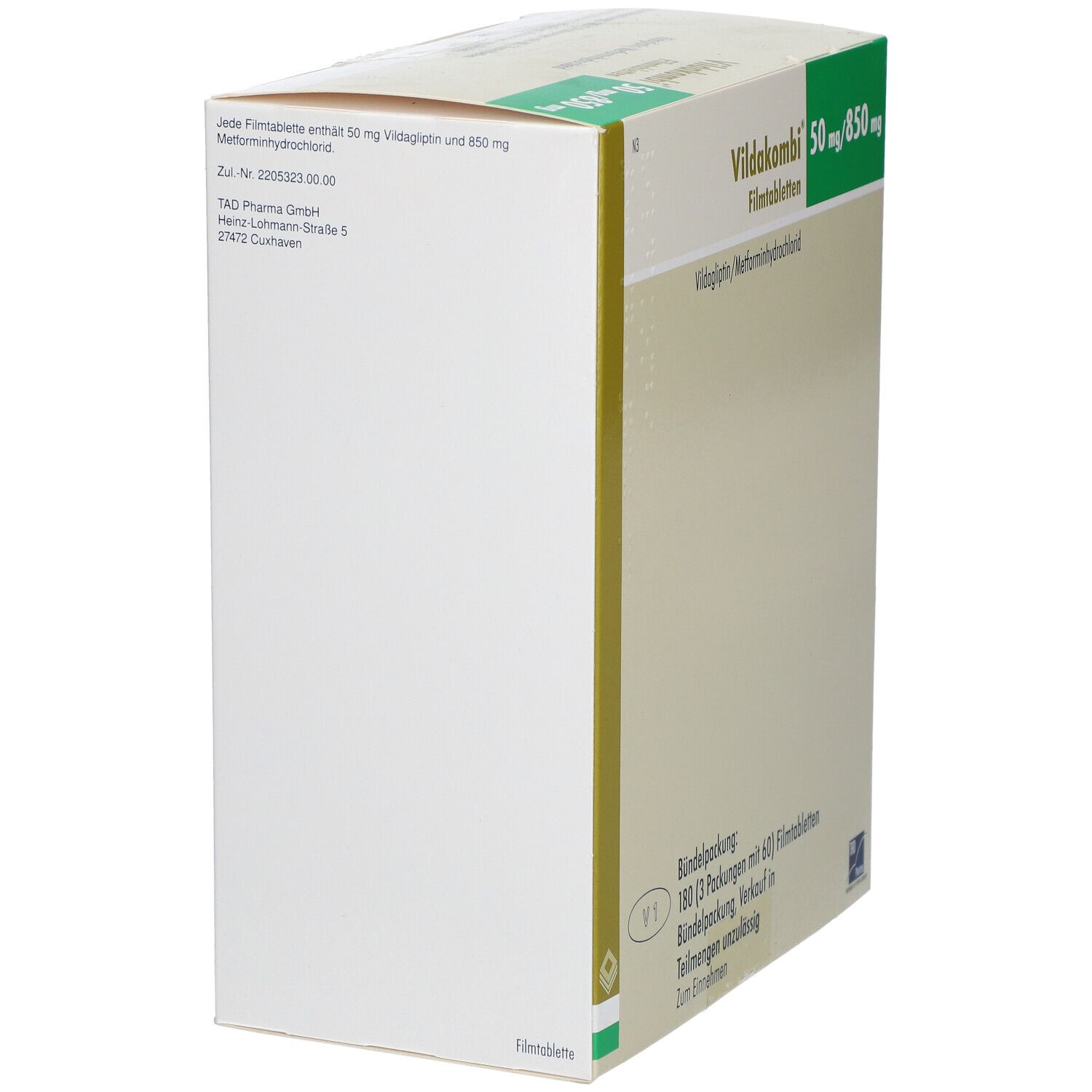 Vildakombi 50 mg/850 mg Filmtabletten 3x60 St