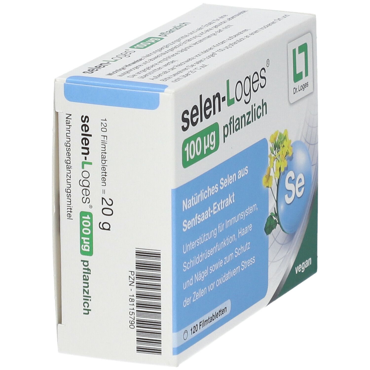 Selen-Loges 100 µg pflanzlich Filmtabletten 120 St