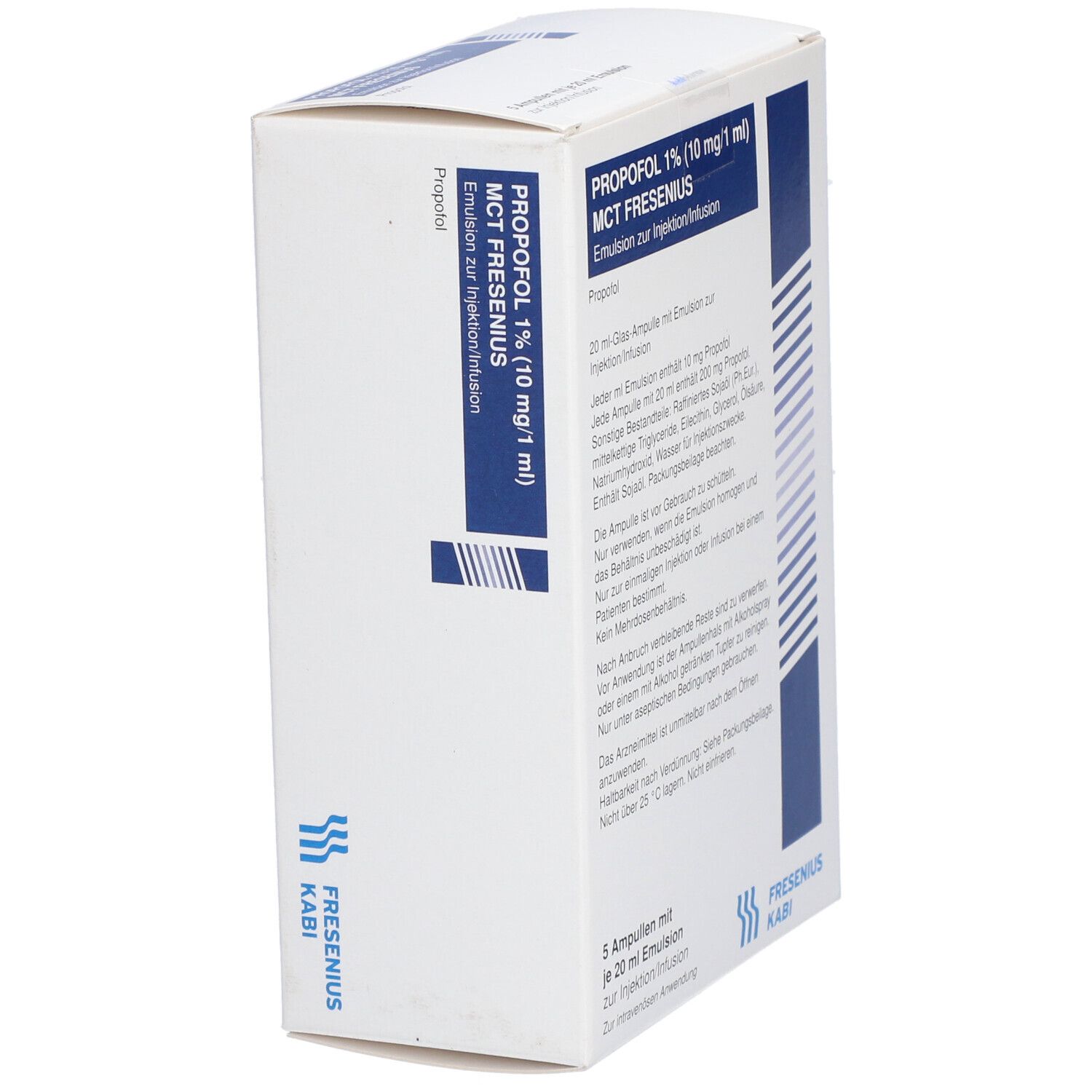 Propofol 1% 10mg/1ml MCT Fres.Em.z.Inj.u.Inf.G-Amp 5x20 ml Emulsion