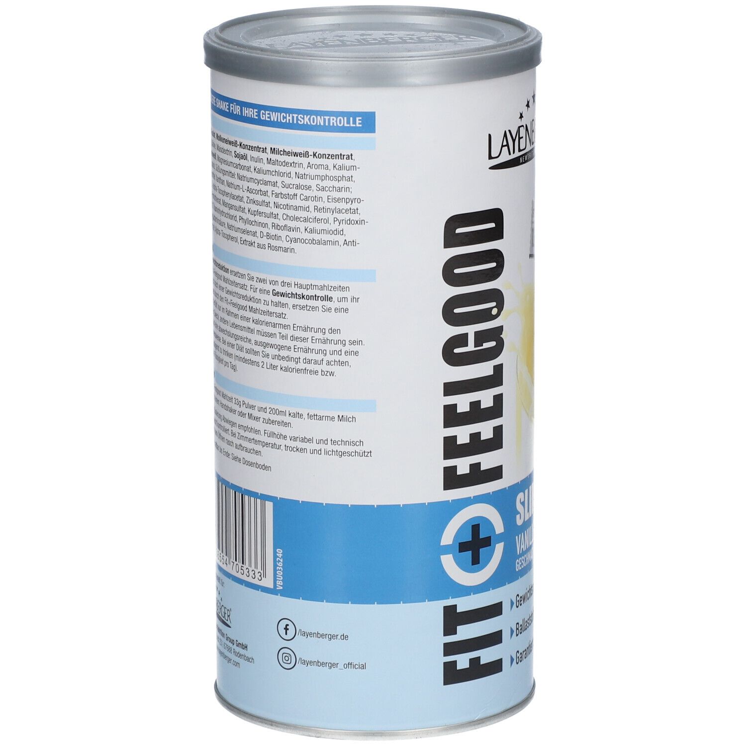 Layenberger Fit Feelgood Slim Vanille Sahne LAYENBERGER Fit+Feelgood Slim Shake Vanille-Sahne 396 g - Shop Apotheke