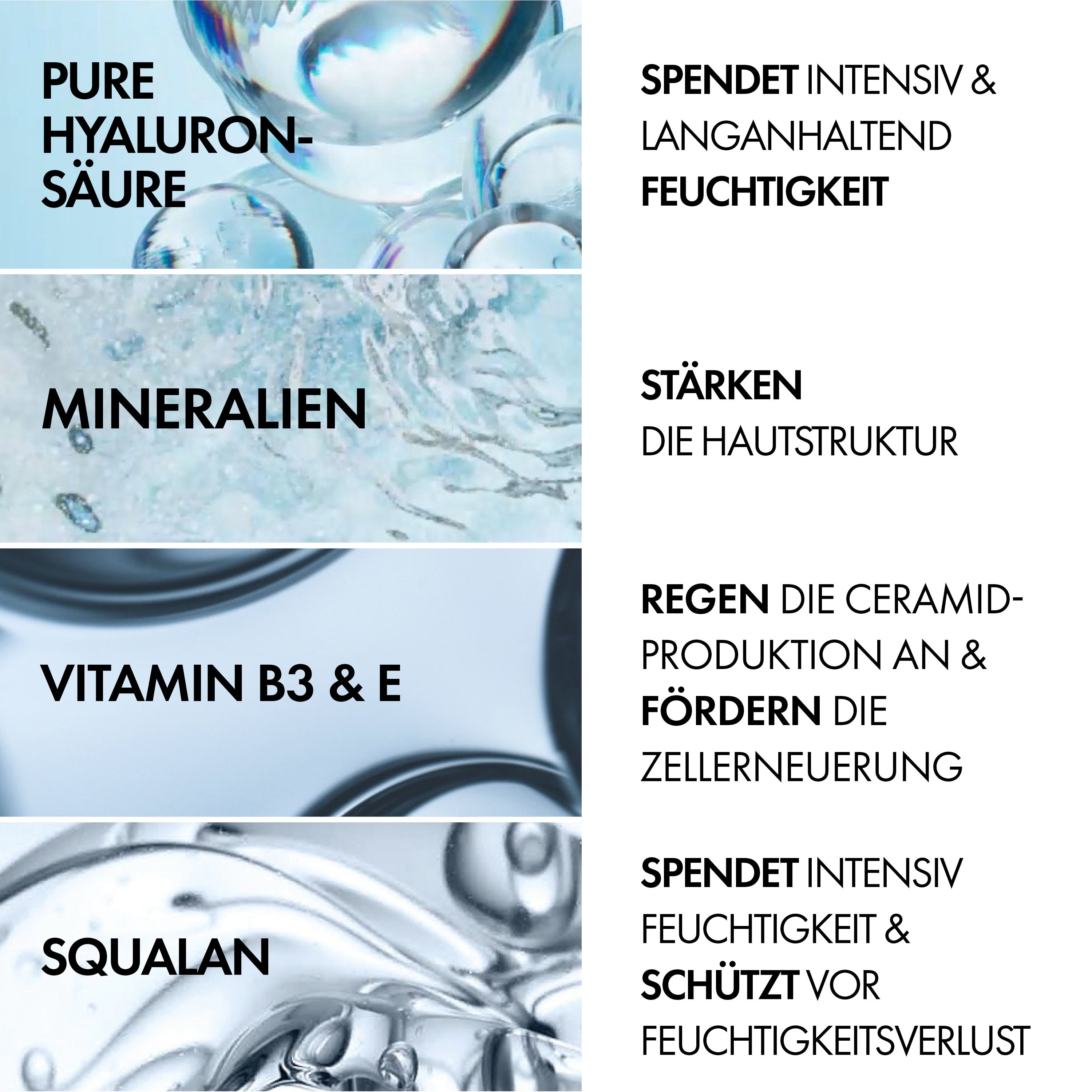 Vichy Minéral 89 72H Feuchtigkeits-Boost Creme für normale Haut. Mit Mineralien, langkettiger Hyaluronsäure, Niacinamid (B3) und Squalan