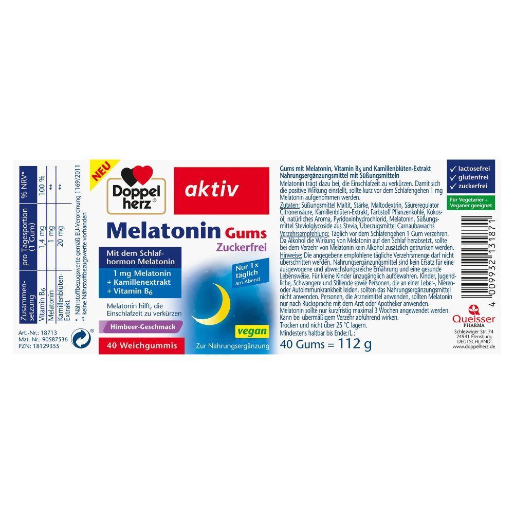 Doppelherz® Melatonin Gums Zuckerfrei