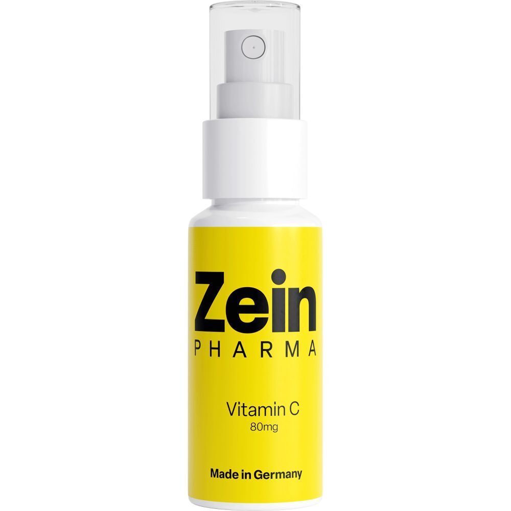 ZeinPharma Vitamin C Sirup 80mg Flasche mit Sprühkopf. Made in Germany.