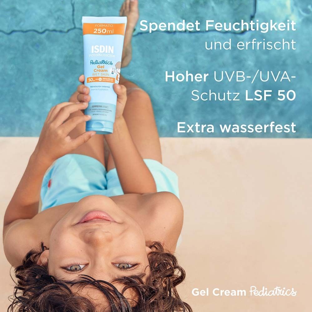 ISDIN Pediatrics Gel Cream LSF50 wasserfeste Sonnencreme für Kinder und Babys