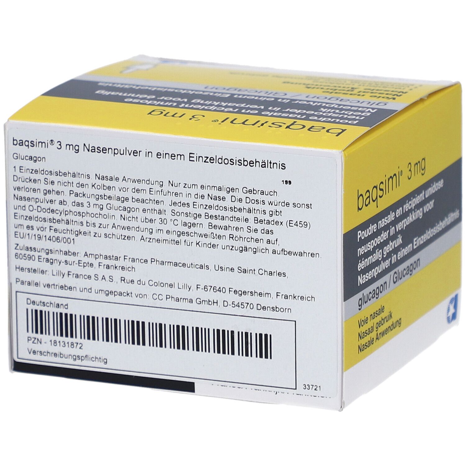 BAQSIMI 3 mg Nasenpulver i.e.Einzeldosisbehältnis