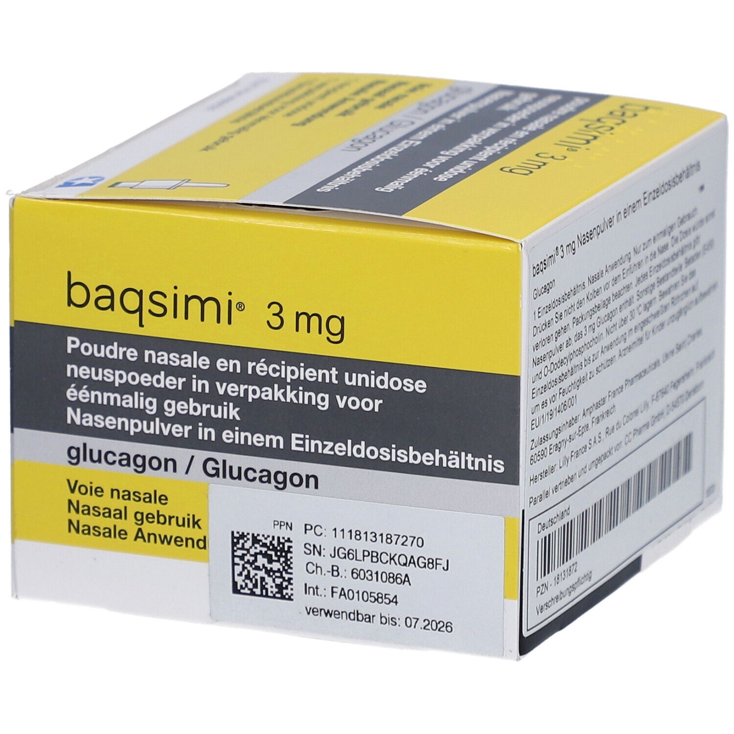 BAQSIMI 3 mg Nasenpulver i.e.Einzeldosisbehältnis
