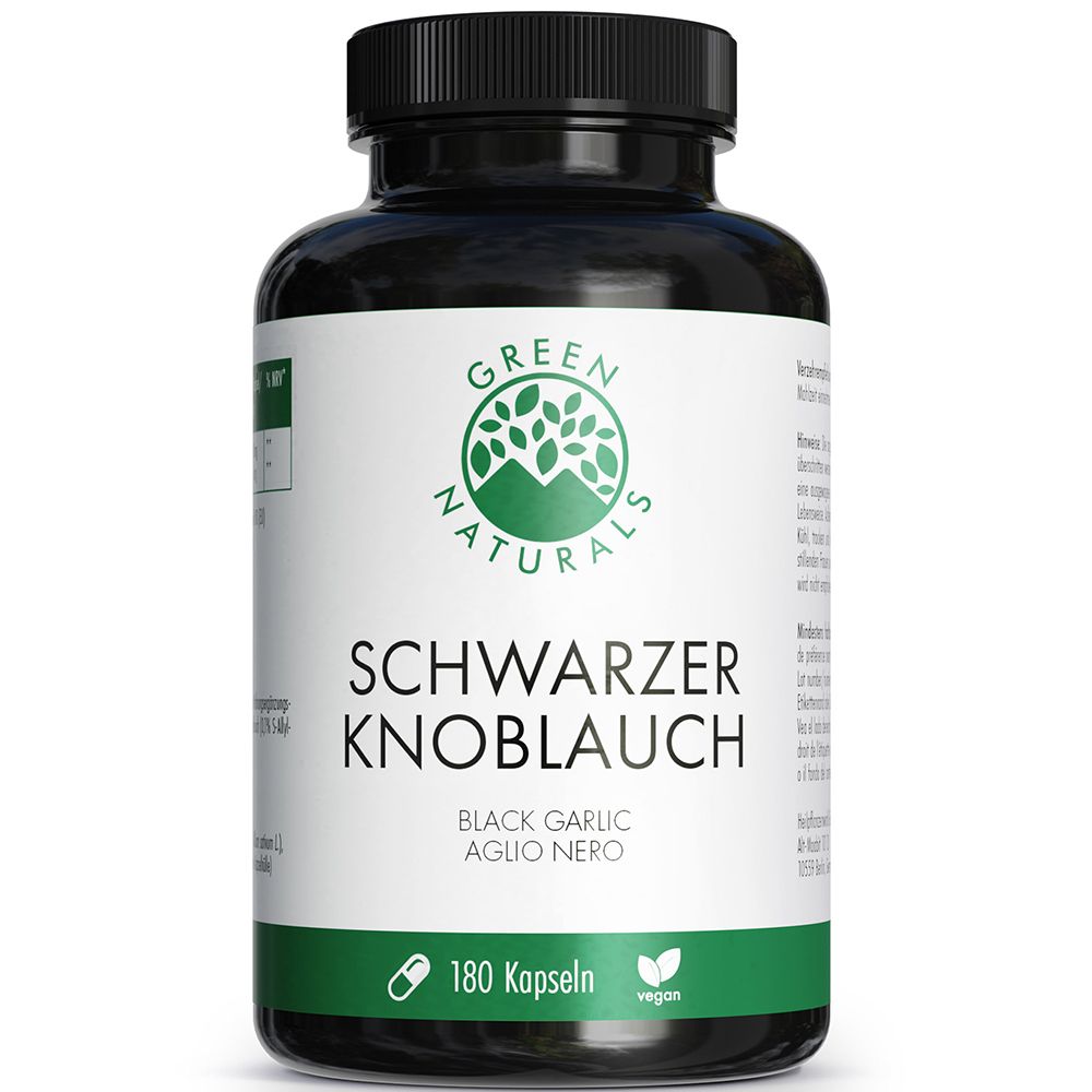 Green Naturals Schwarzer Knoblauch 600 mg hochdosiert vegan