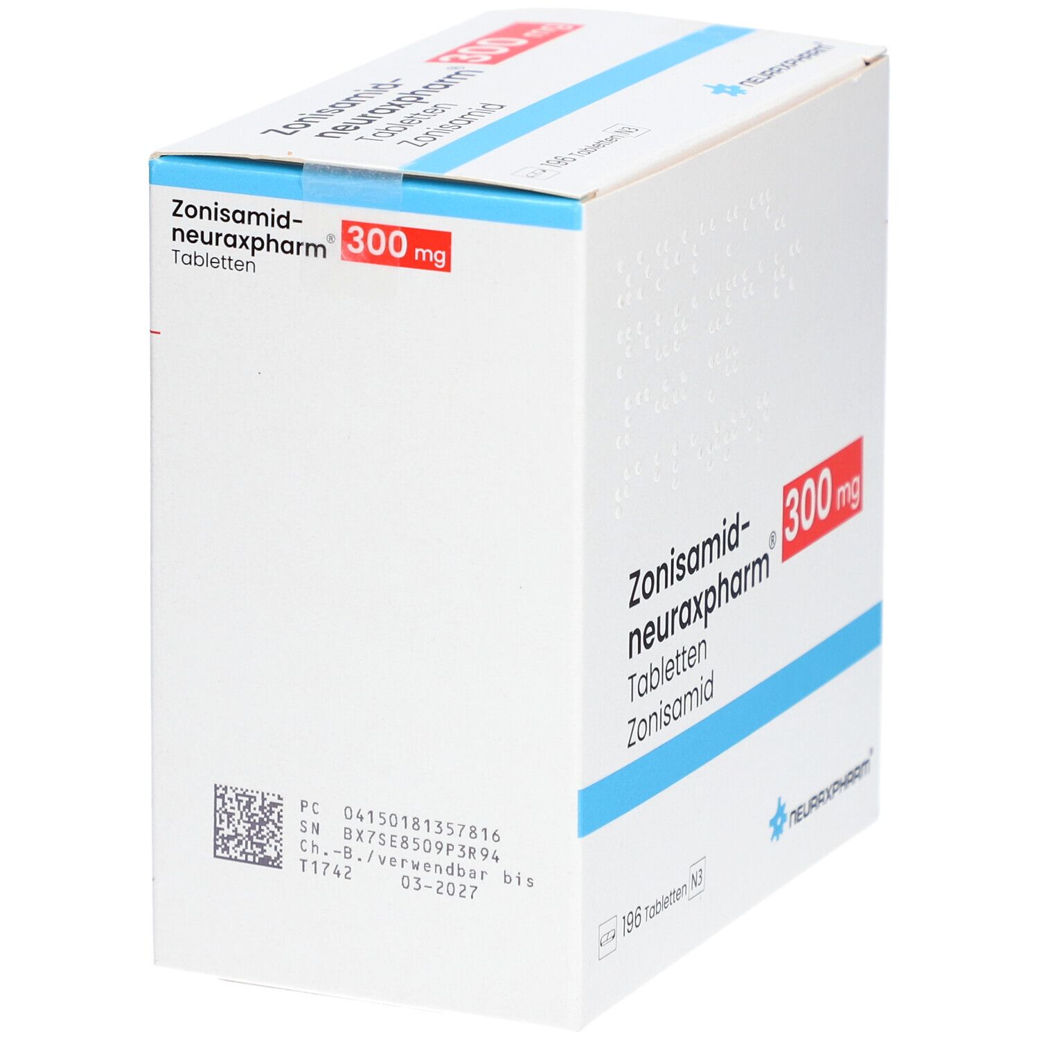 ZONISAMID-neuraxpharm 300 mg Tabletten 196 St