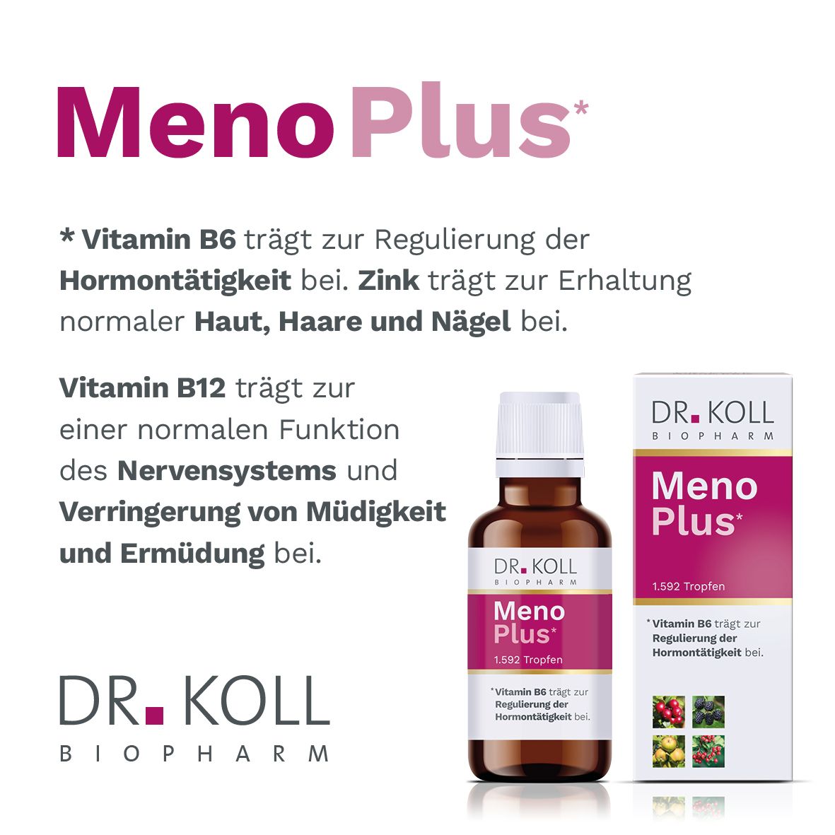 Meno Plus Dr.Koll Gemmo Komplex Vit.B12 B6 C Zink 50 ml Tropfen