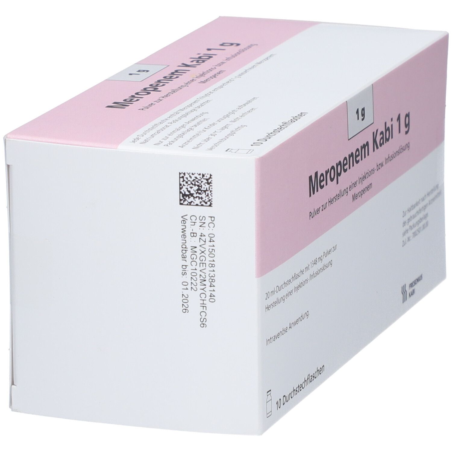 Meronem 1.000 mg Pulver z.Herst.e.Inj.-o.Inf.-Lsg. 10 St z. Herst. e. Injektions- oder Infusionslös.