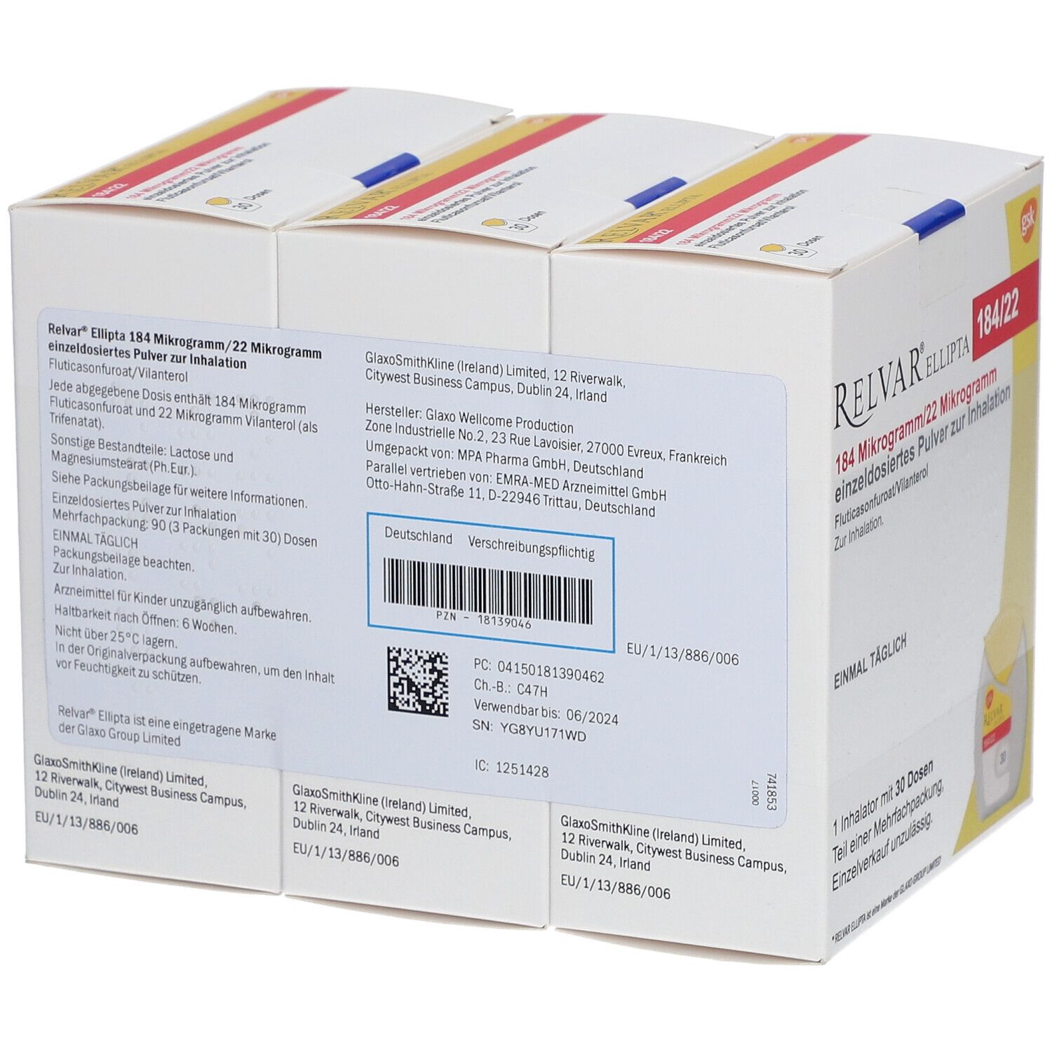 RELVAR Ellipta 184 Mikrogramm/22 Mikrogramm Inh.P.