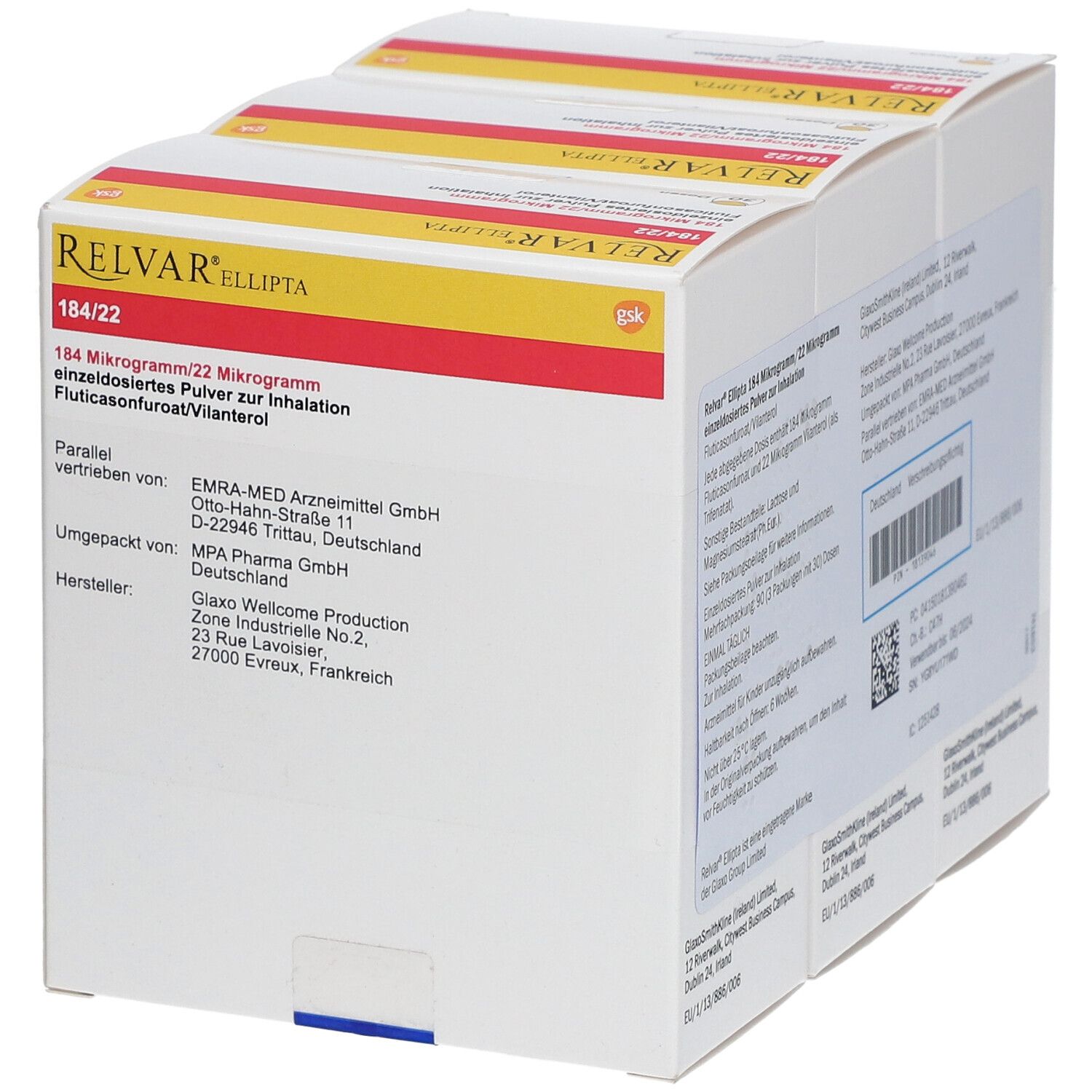 RELVAR Ellipta 184 Mikrogramm/22 Mikrogramm Inh.P.