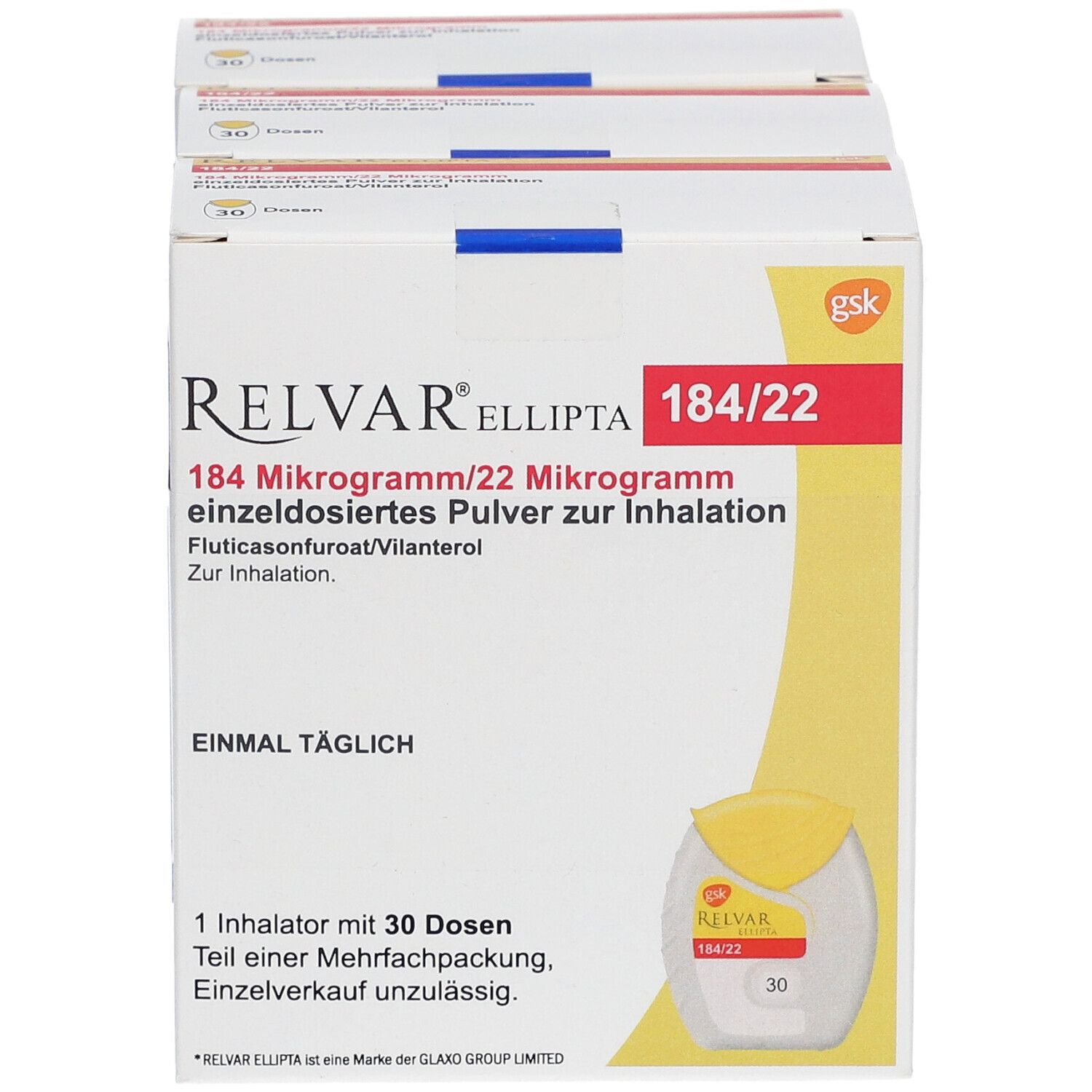 RELVAR Ellipta 184 Mikrogramm/22 Mikrogramm Inh.P.