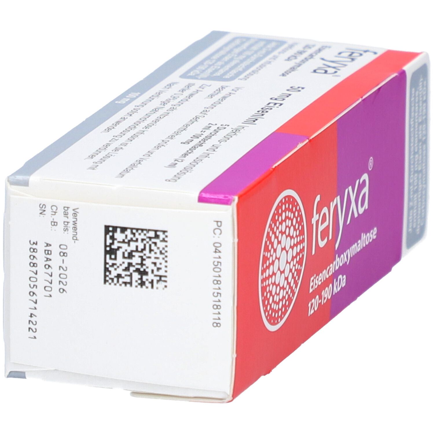 FERYXA 50 mg Eisen/ml Inj.-/Inf.-Lsg.Dsfl.100mg