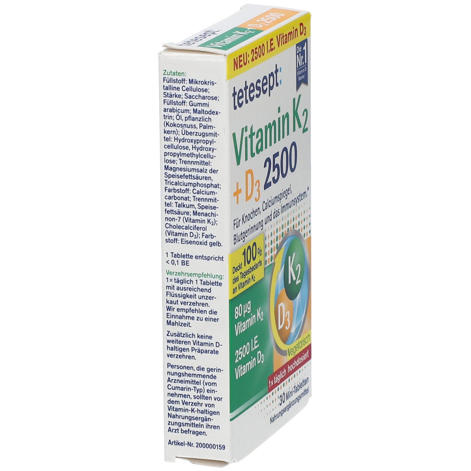 tetesept Vitamin K2 + D3 2500 30 St