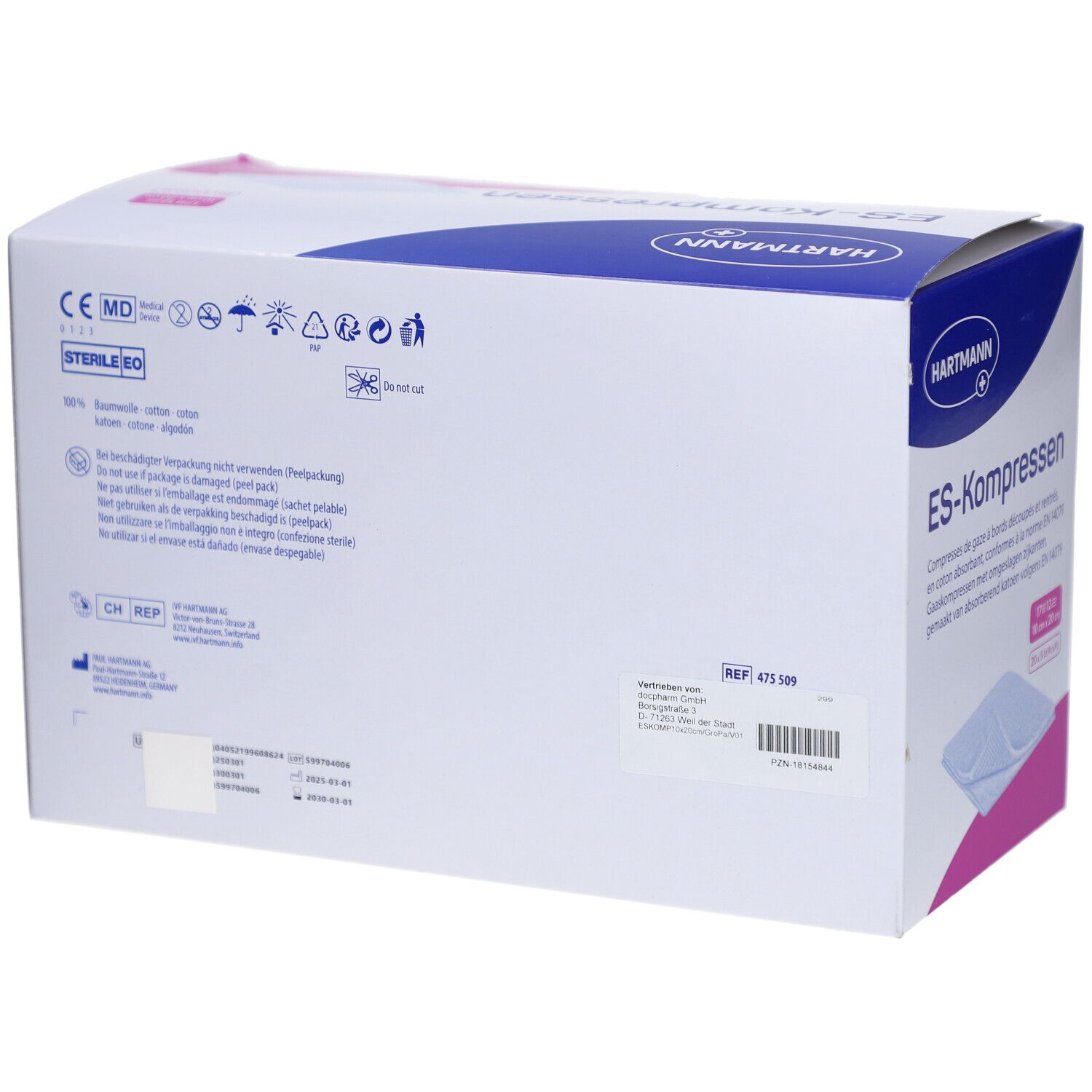 HARTMANN ES-Kompressen 10 cm x 20 cm