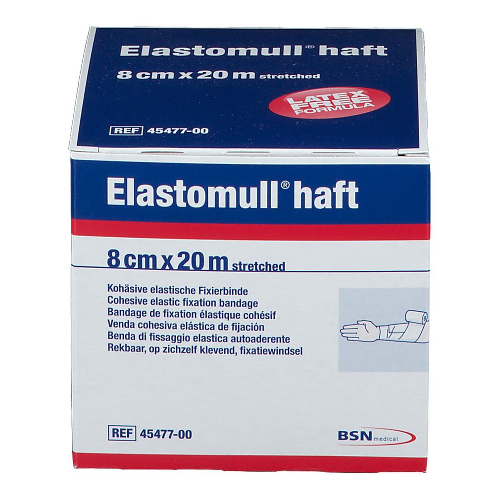 Elastomull haft 8 cmx20 m Fixierbinde 6 St Binden
