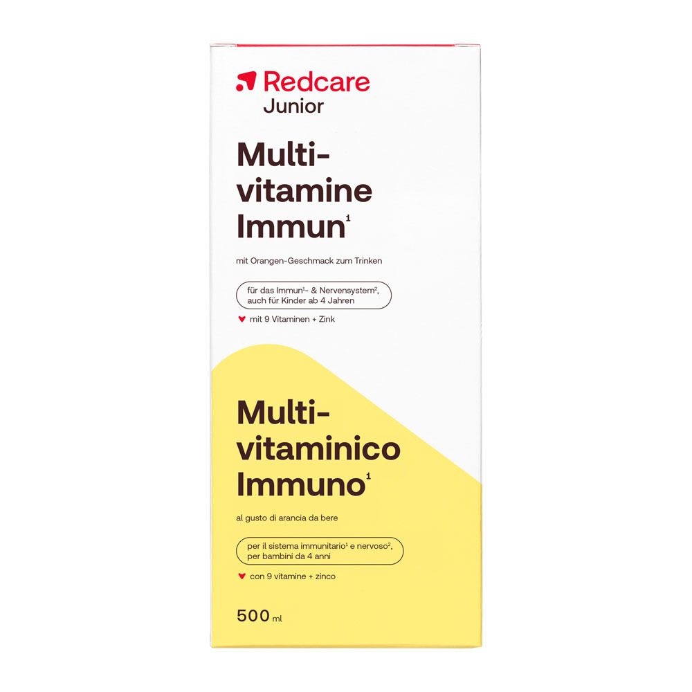 Karton für Redcare Junior Multivitamin Immun Sirup, 500ml.