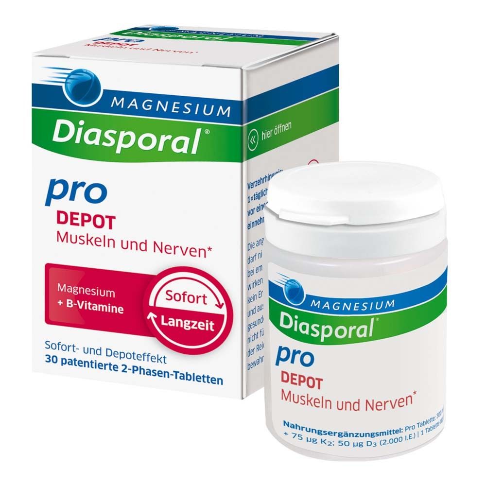 Magnesium Diasporal pro B-Vit.DEPOT Musk.+Nerv.Tab 30 St Tabletten