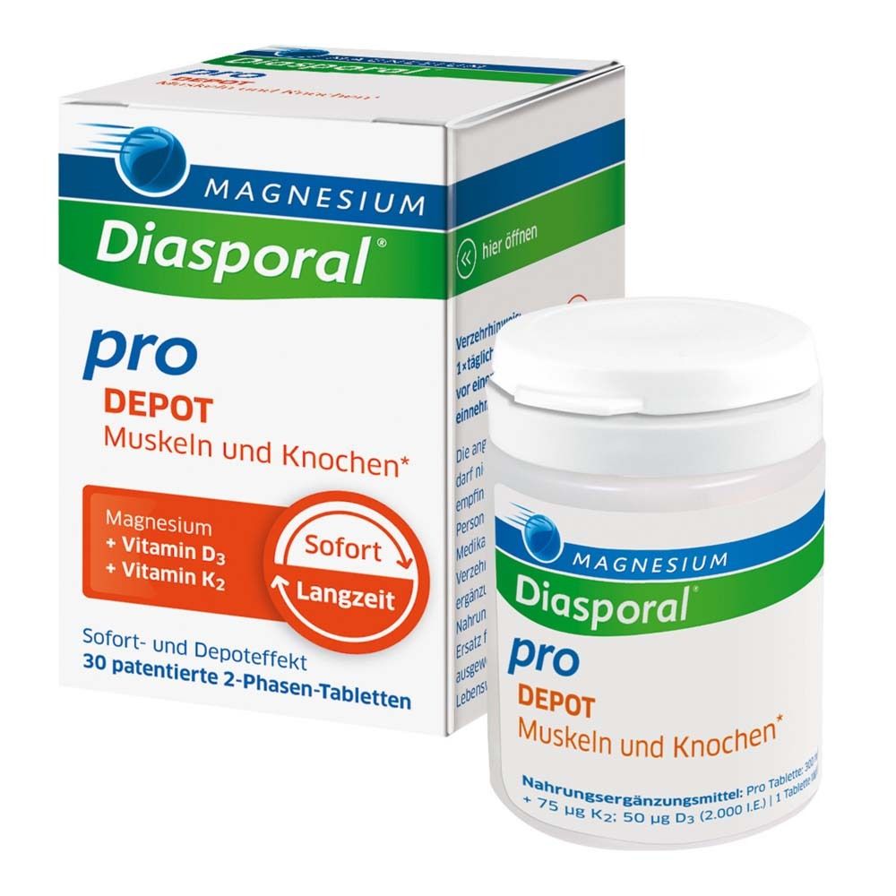 Magnesium Diasporal pro D3 + K2 Depot Muskel + Knochen Tabletten