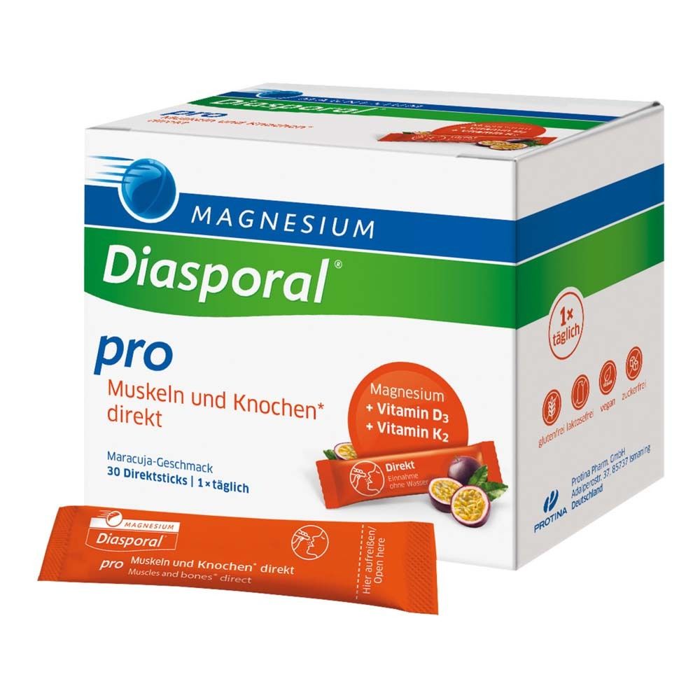 Magnesium Diasporal pro D3 + K2 Muskeln + Knochen direkt Direktgranulat