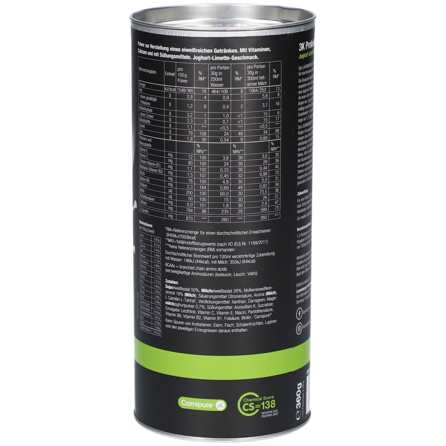 Layenberger 3K Protein Shake Joghurt-Limette