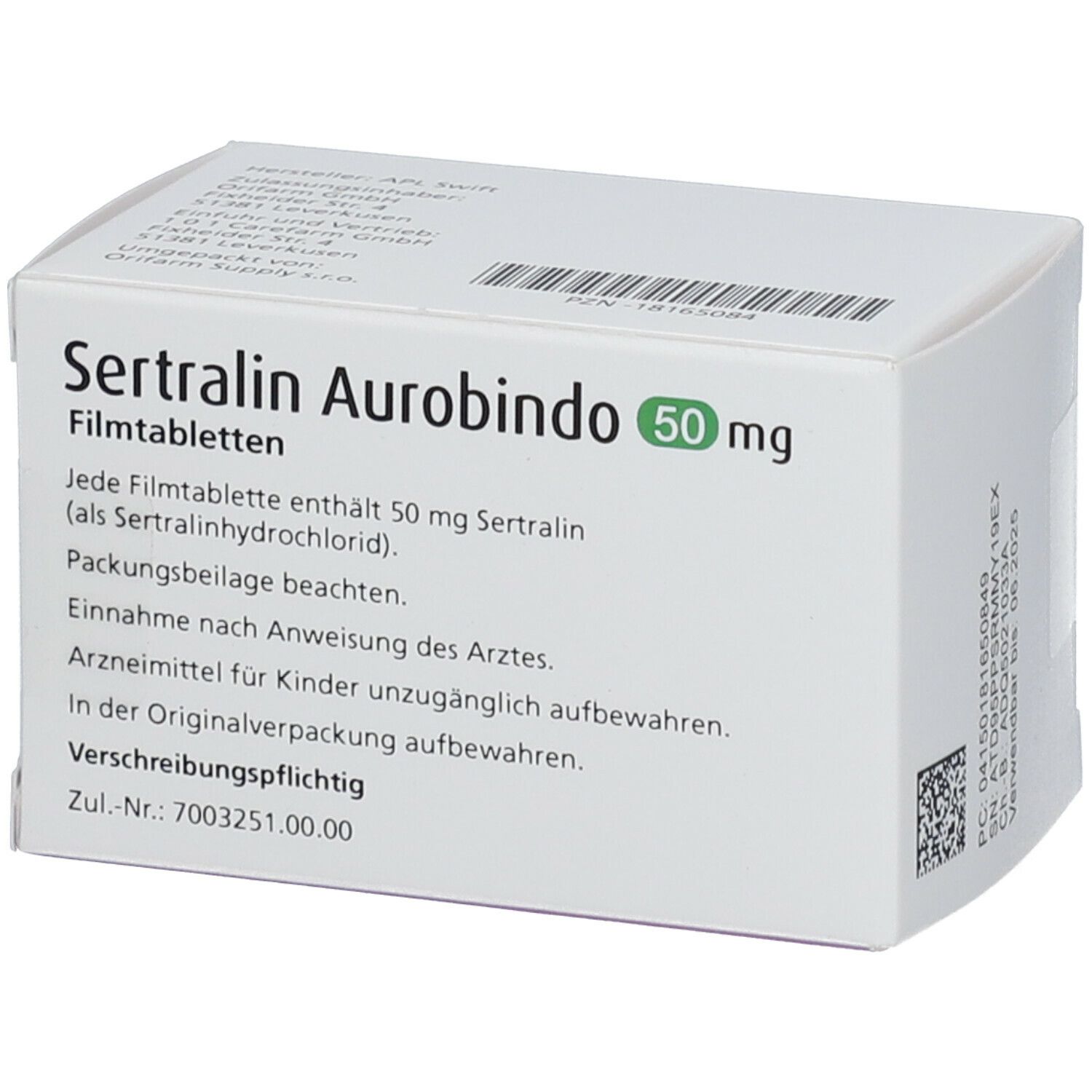 Sertralin Aurobindo 50 mg