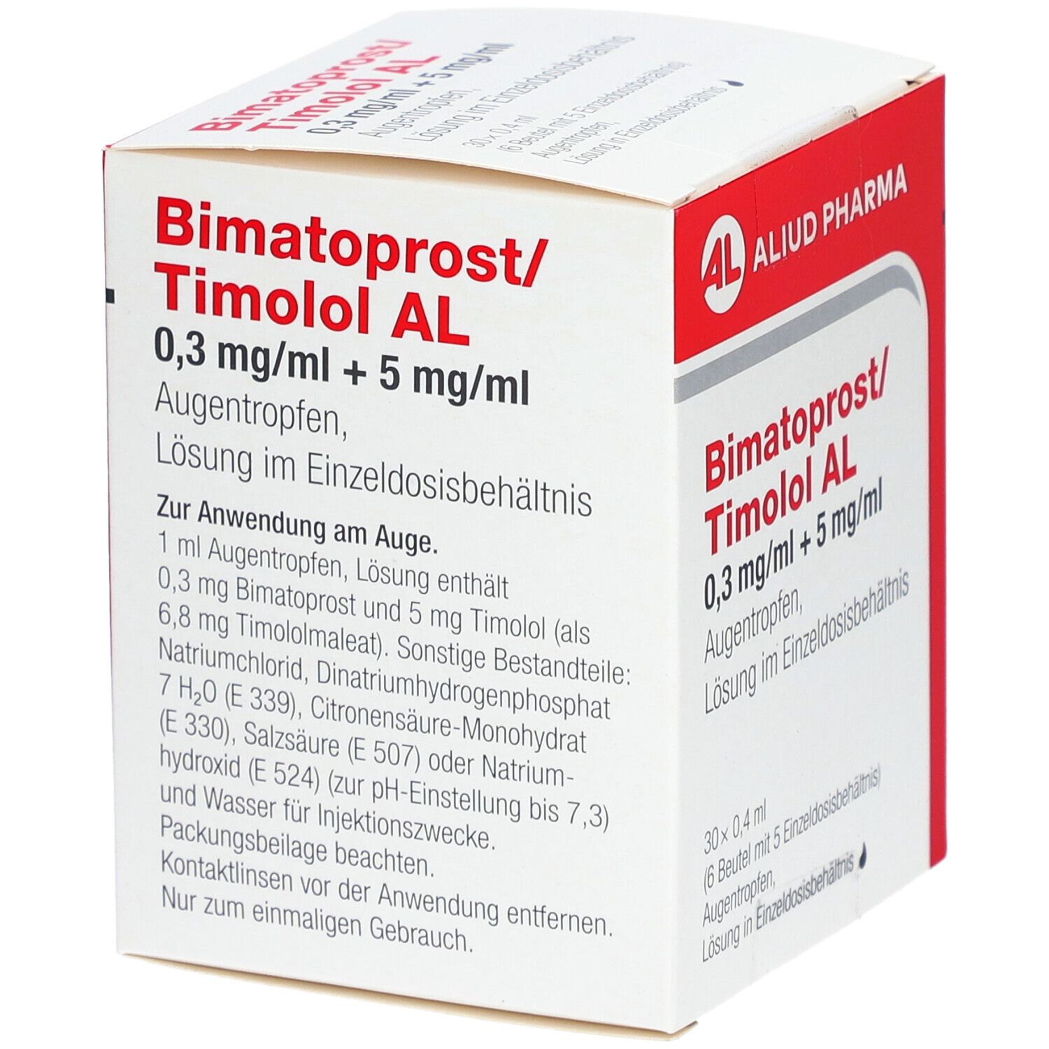 BIMATOPROST/Timolol AL 0,3 mg/ml + 5 ATR EDB 30x0,4 ml Augentropfen