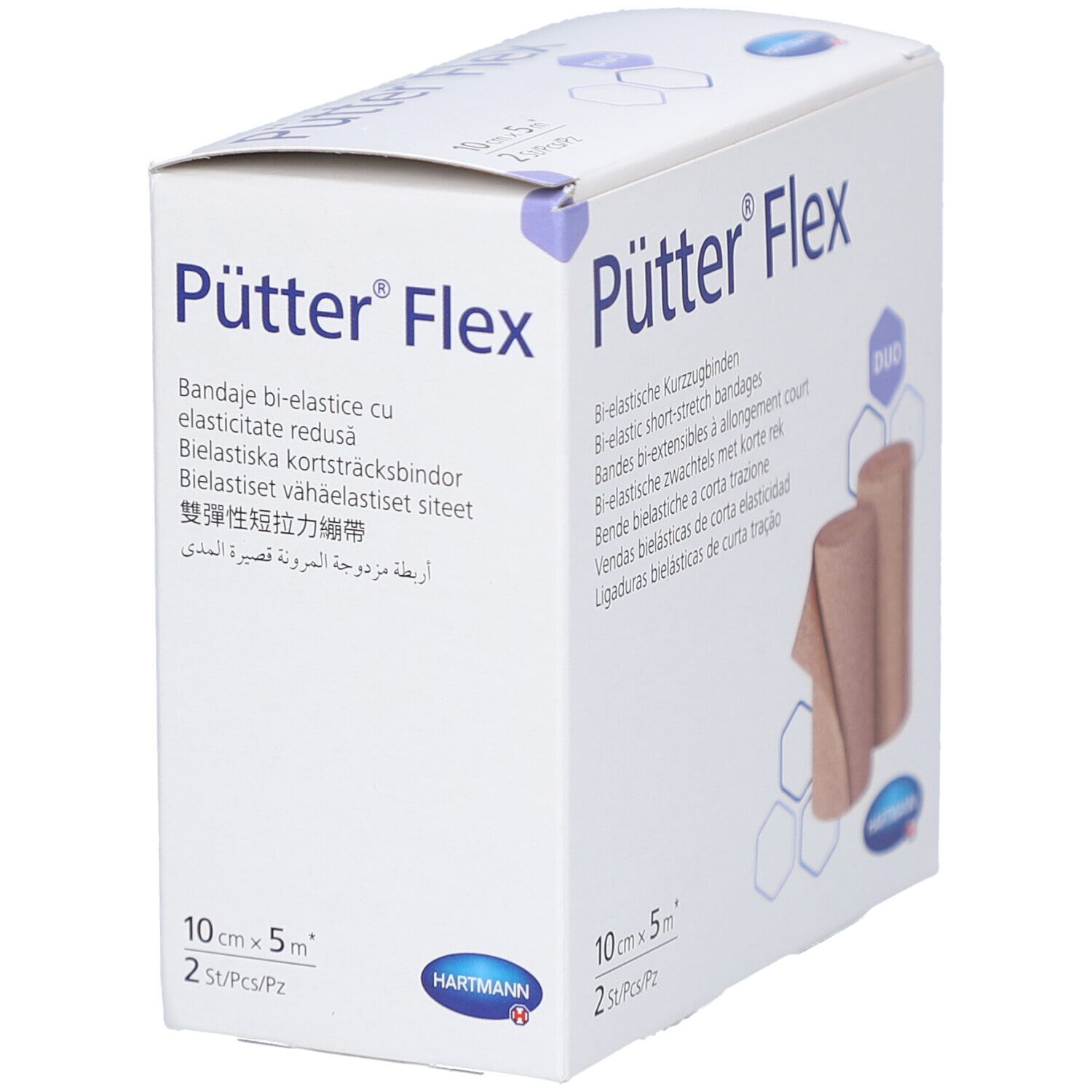 HARTMANN Pütter® Flex DUO Bi-elastische Kurzzugbinden 10 cm x 5 m
