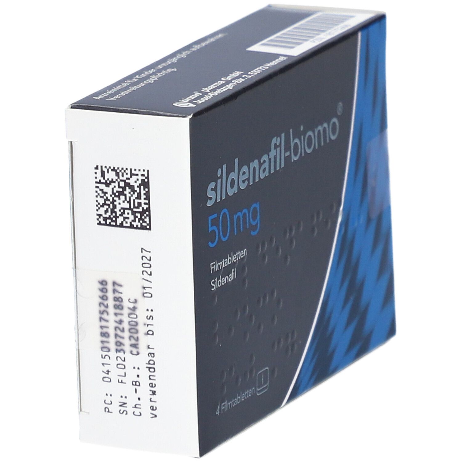 SILDENAFIL-biomo 50 mg Filmtabletten 4 St