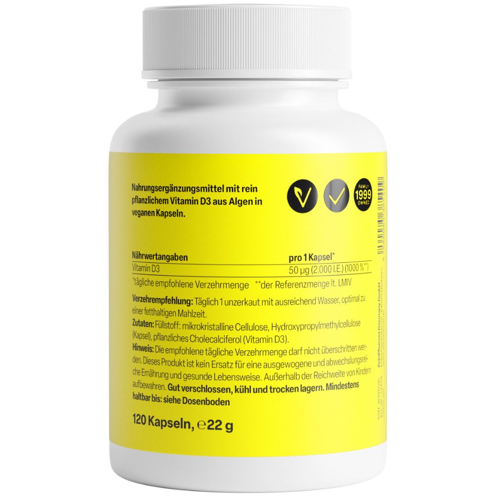 Vitamin D3 2000 I.e. vegan Kapseln 120 St