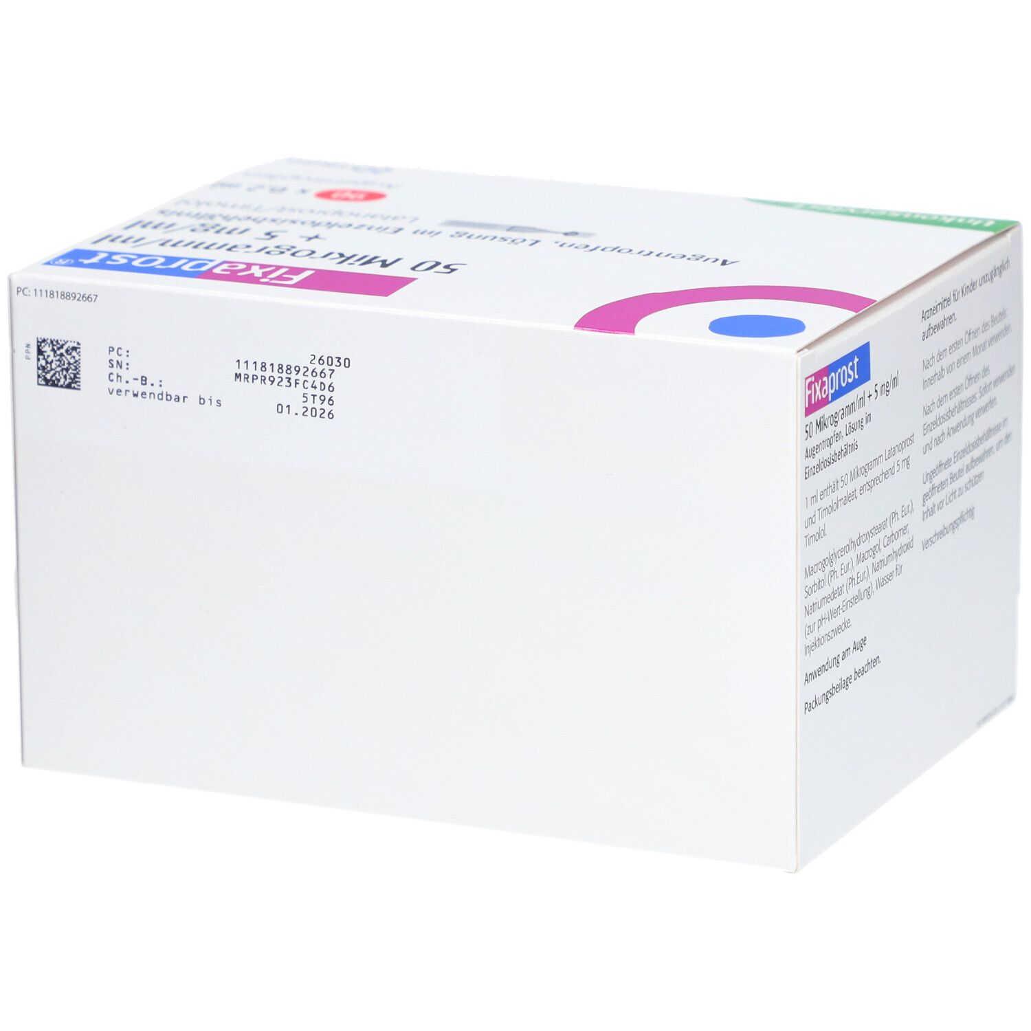 FIXAPROST 50 Mikrogramm/ml + 5 mg/ml Augentr.EDP